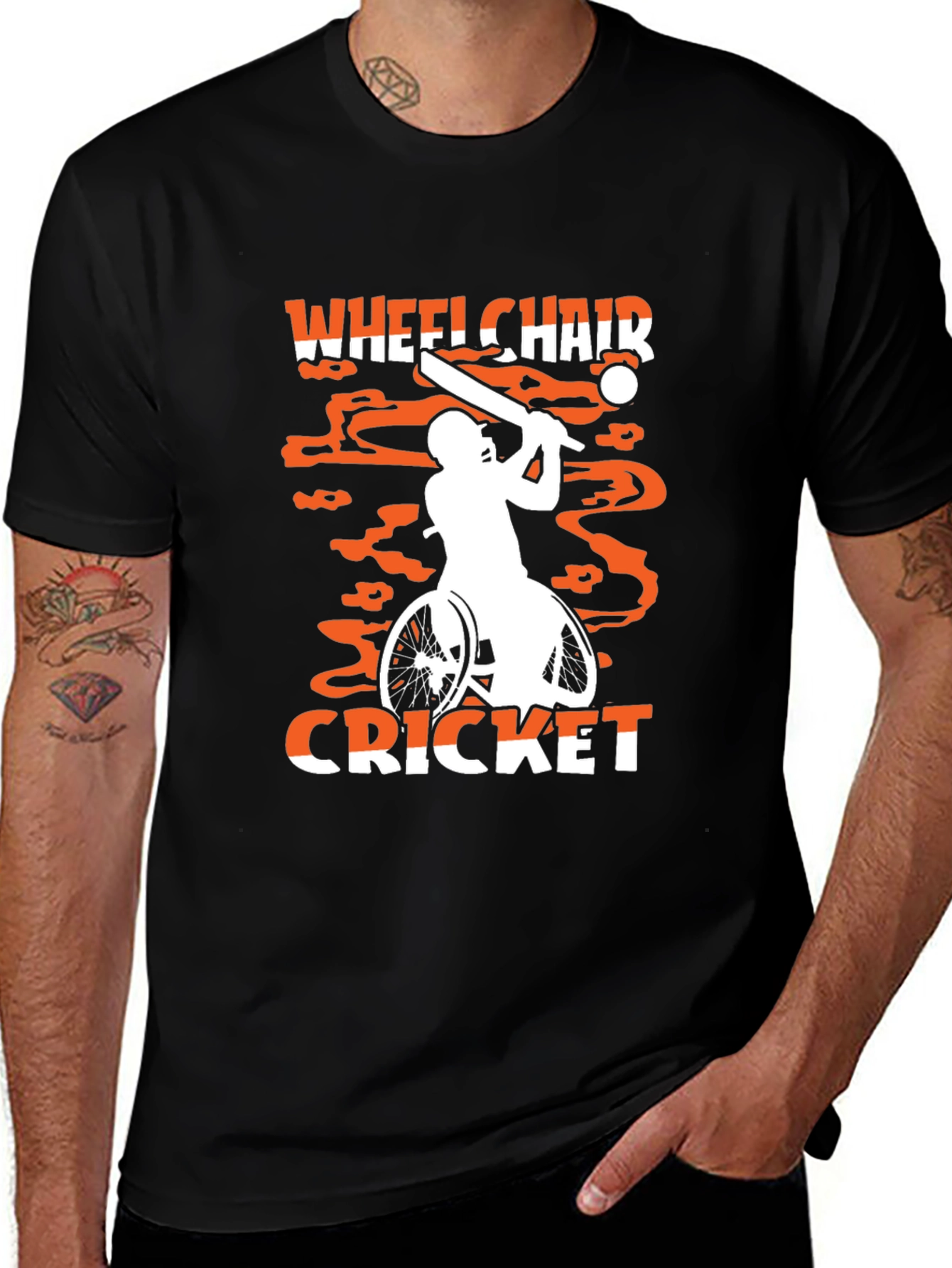 Wheelchair Cricket Graphic T-Shirt
