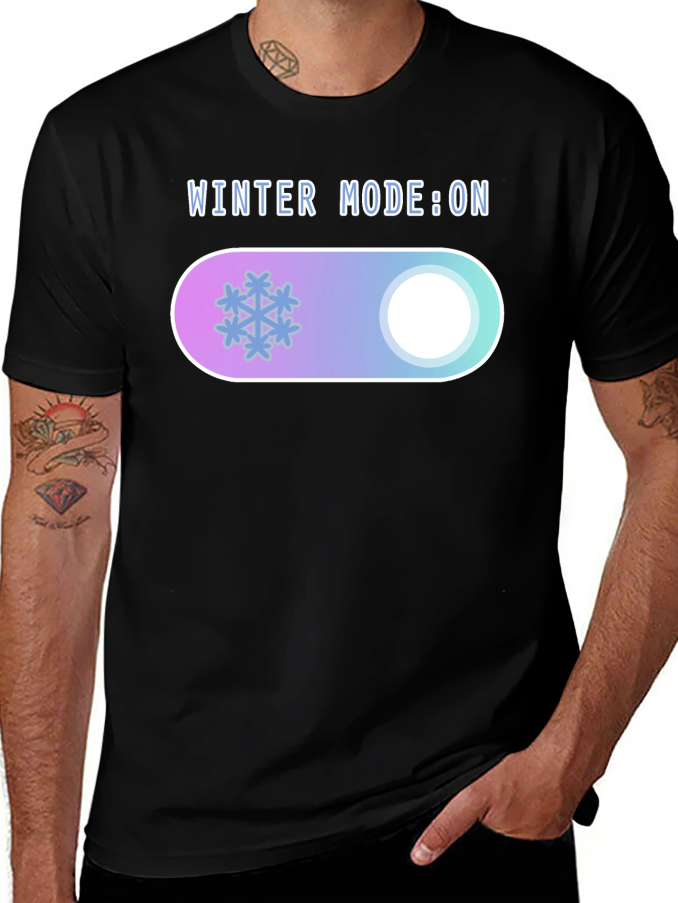 Variant 21 of Winter Mode On Graphic Tee - Cozy Holiday T-Shirt