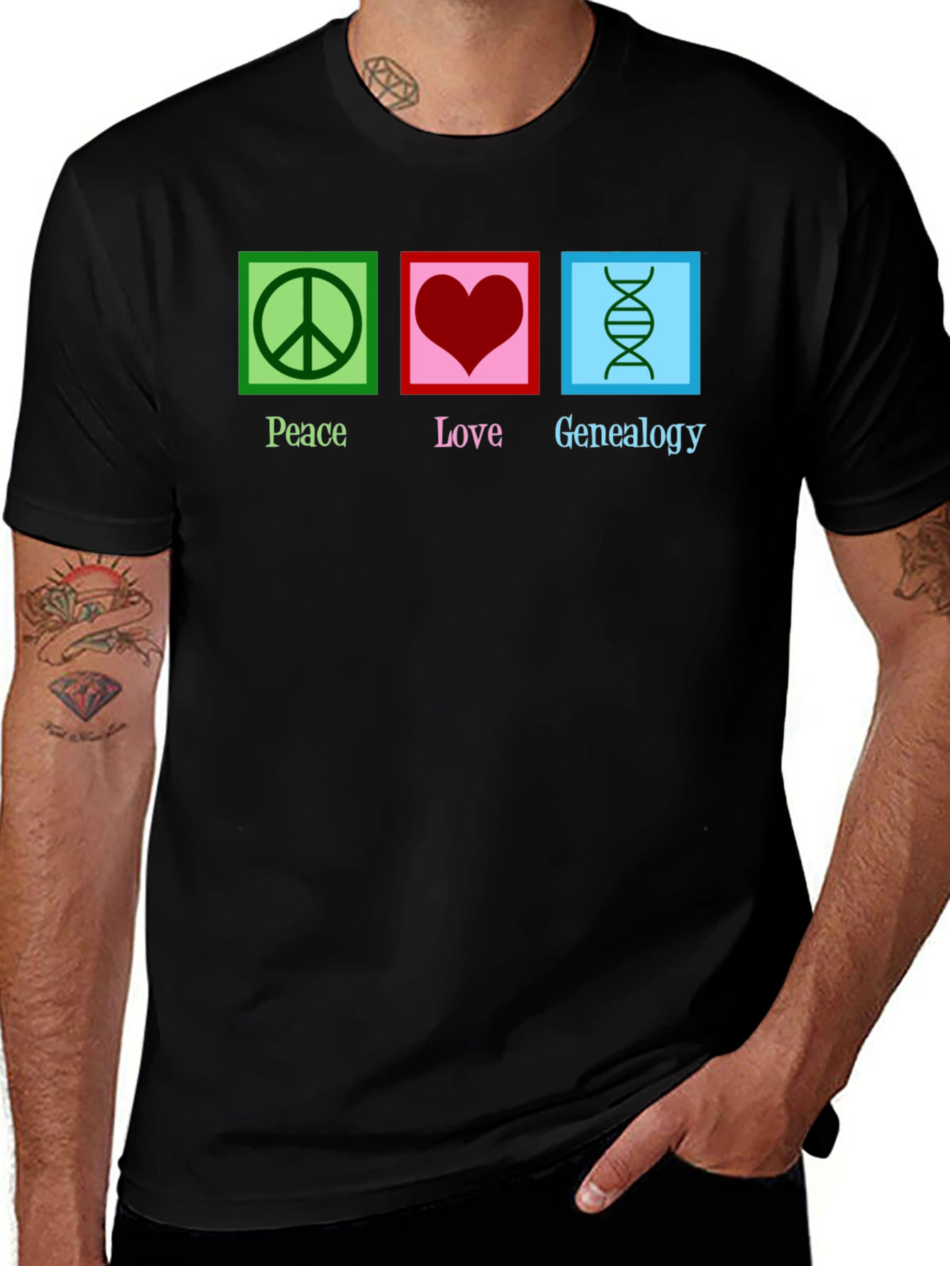 Peace Love Genealogy T-Shirt