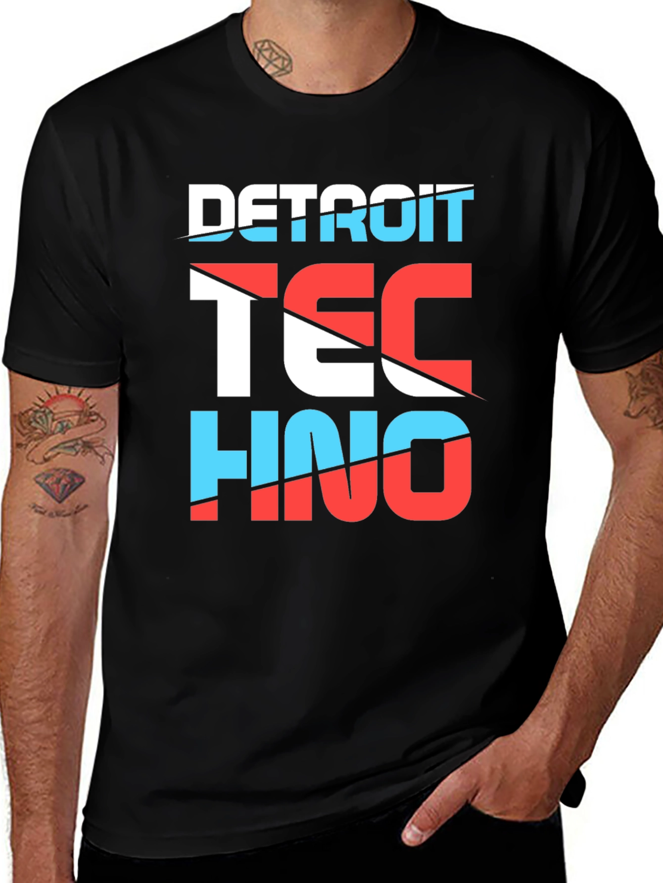 Variant 2 of Detroit Techno Graphic Tee - Urban Style