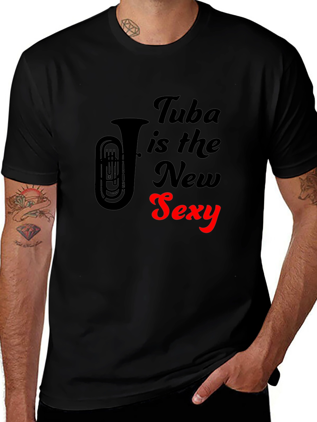 Variant 20 of Tuba is the New Sexy T-Shirt - Black