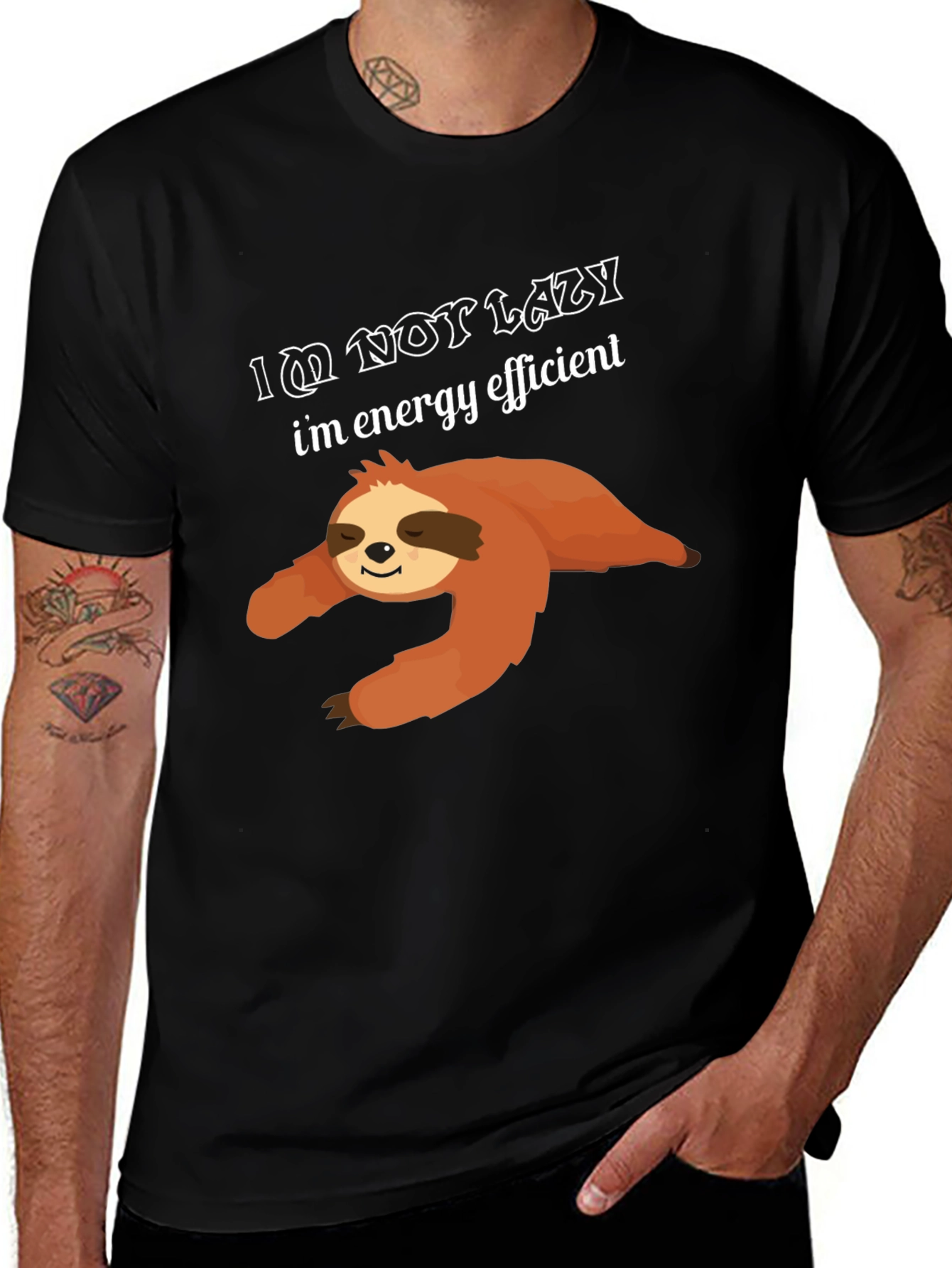 Variant 25 of Lazy Sloth T-Shirt - Energy Efficient Design