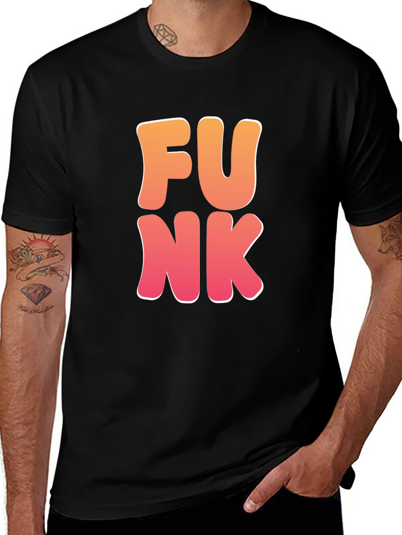 Variant 18 of FUNK Graphic Tee - Retro Style Black T-Shirt