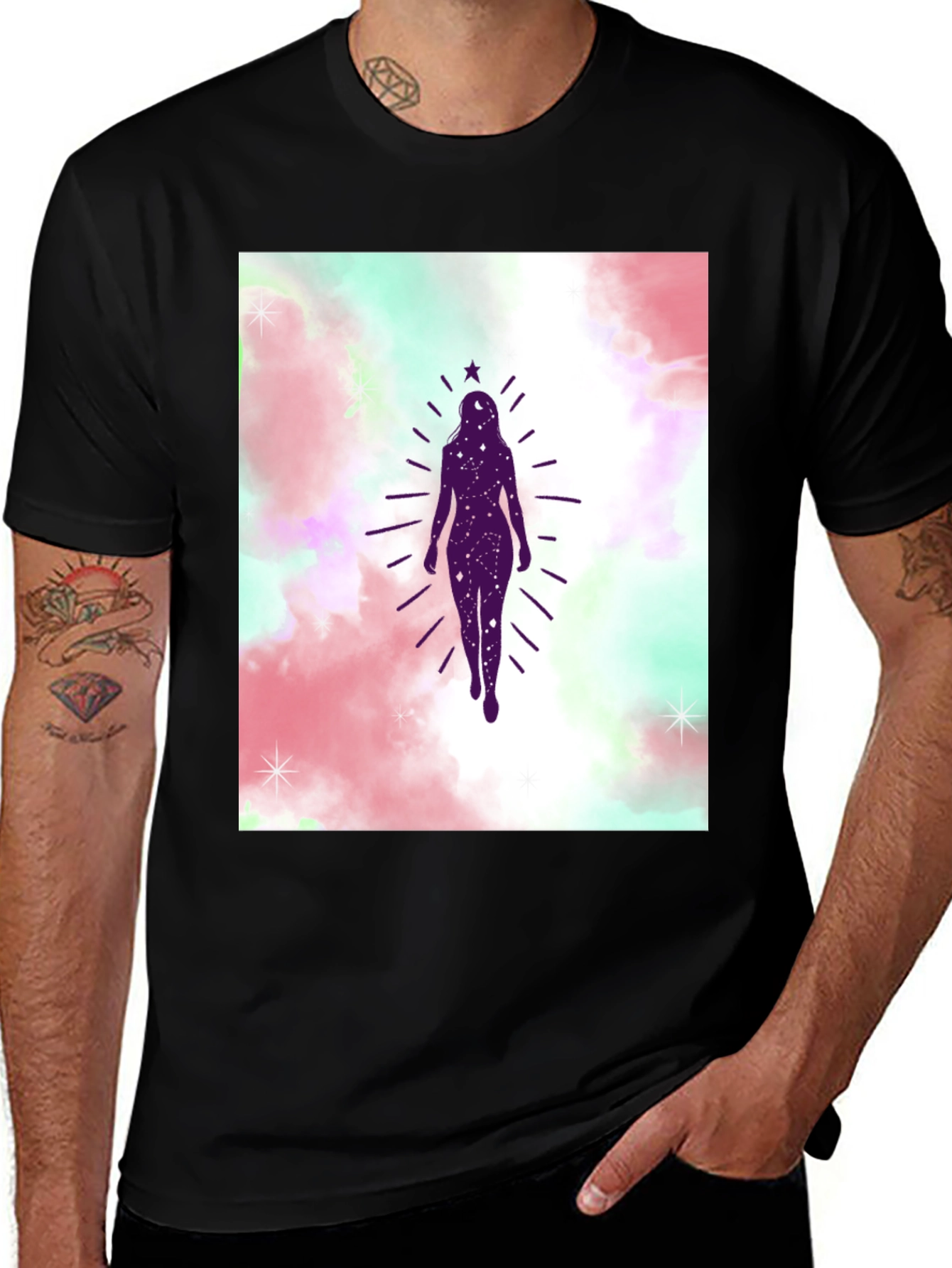 Variant 14 of Celestial Silhouette Graphic T-Shirt