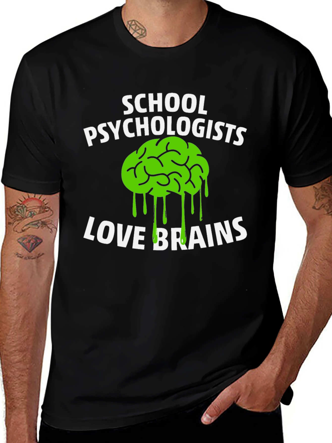 Variant 15 of School Psychologists Love Brains T-Shirt