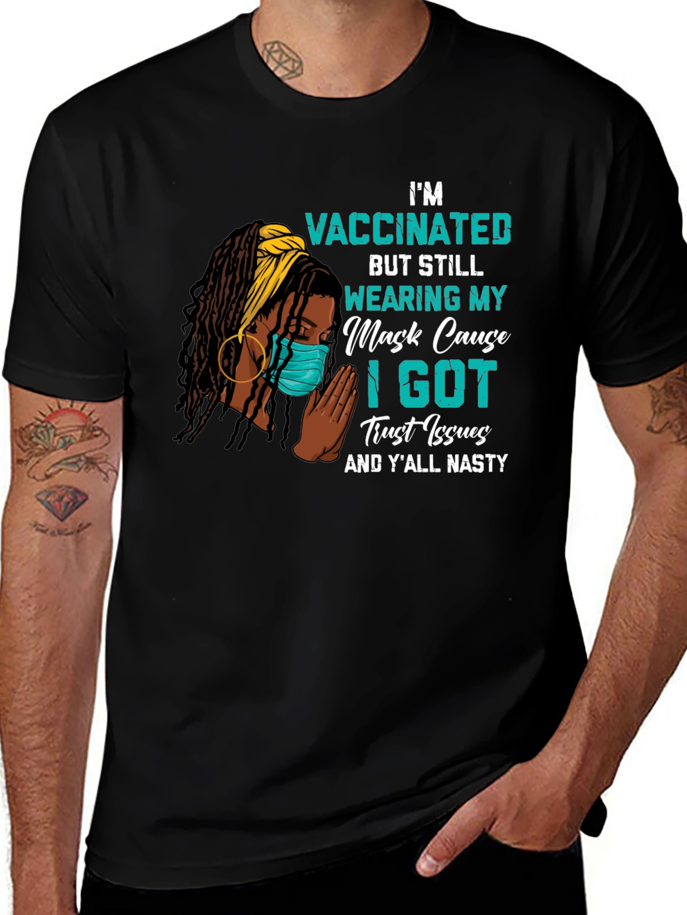 Variant 11 of Vaccinated Trust Issues Graphic T-Shirt