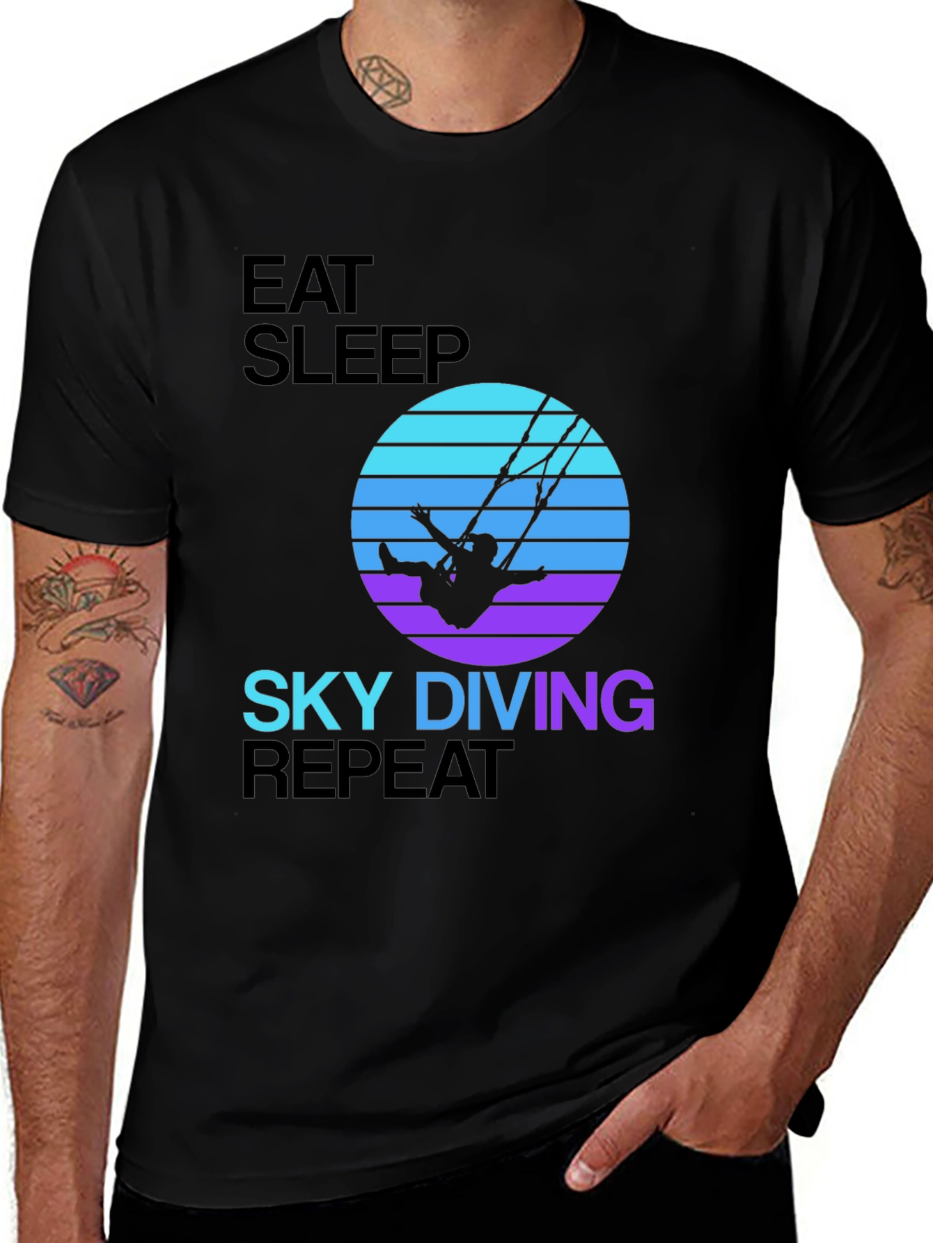 Variant 24 of Eat Sleep Sky Diving Repeat T-Shirt