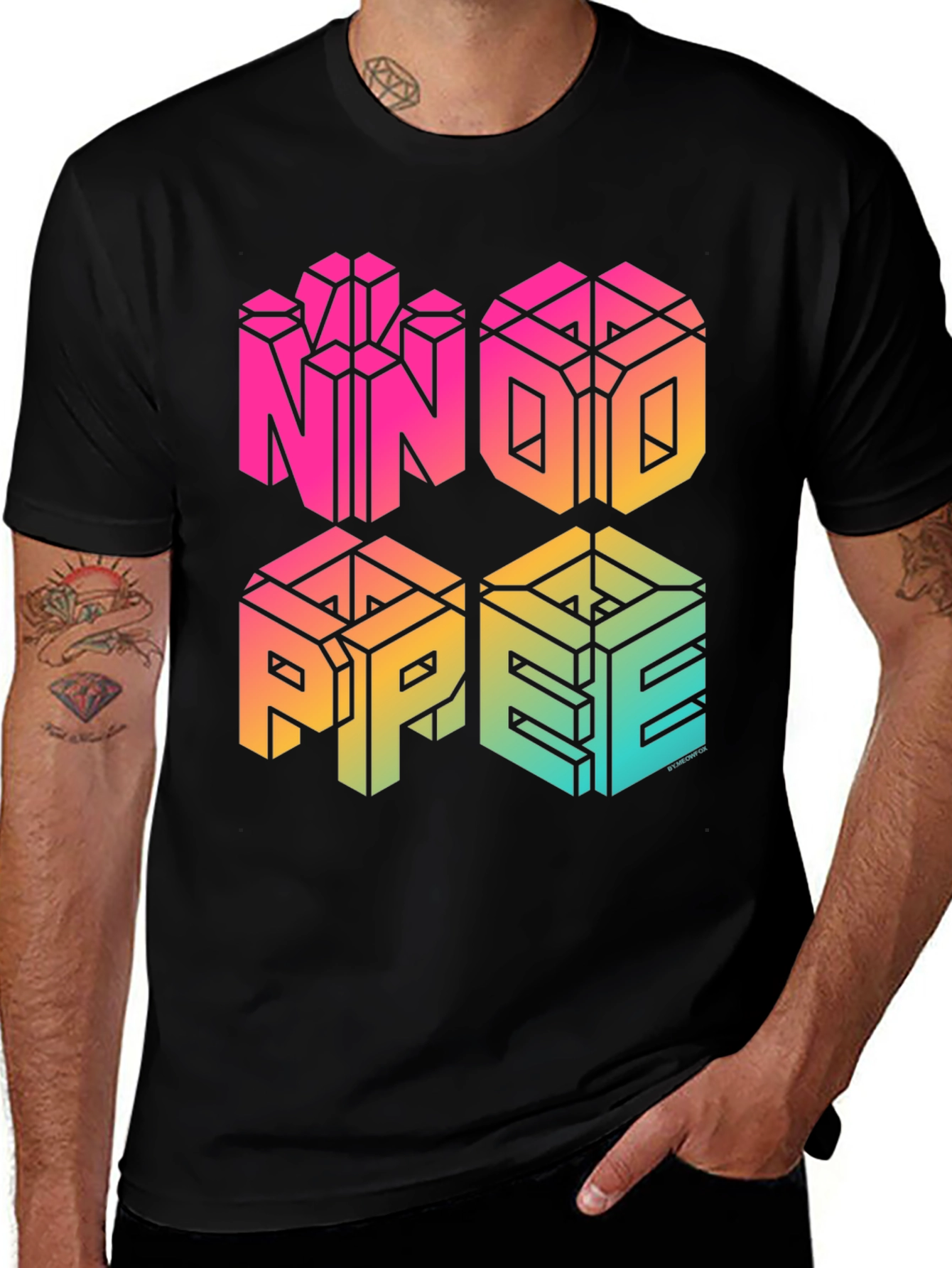Variant 13 of NNNO PPEE Graphic T-Shirt - Bold & Vibrant Design