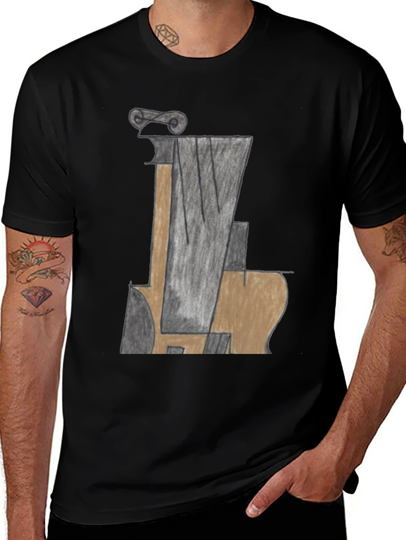 Variant 13 of Abstract Guitar Graphic T-Shirt