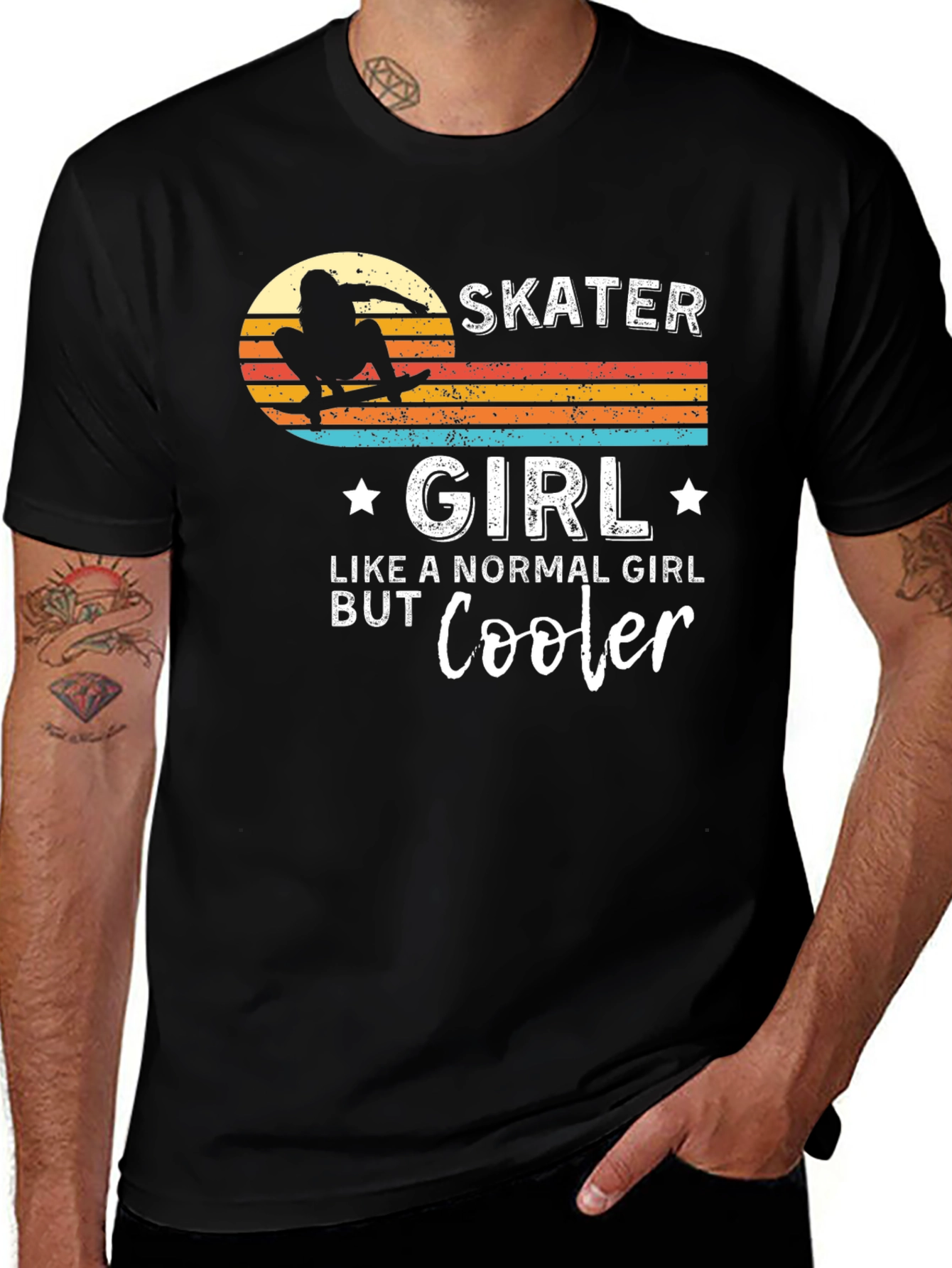 Variant 14 of Skater Girl Tee: Cooler Than Normal