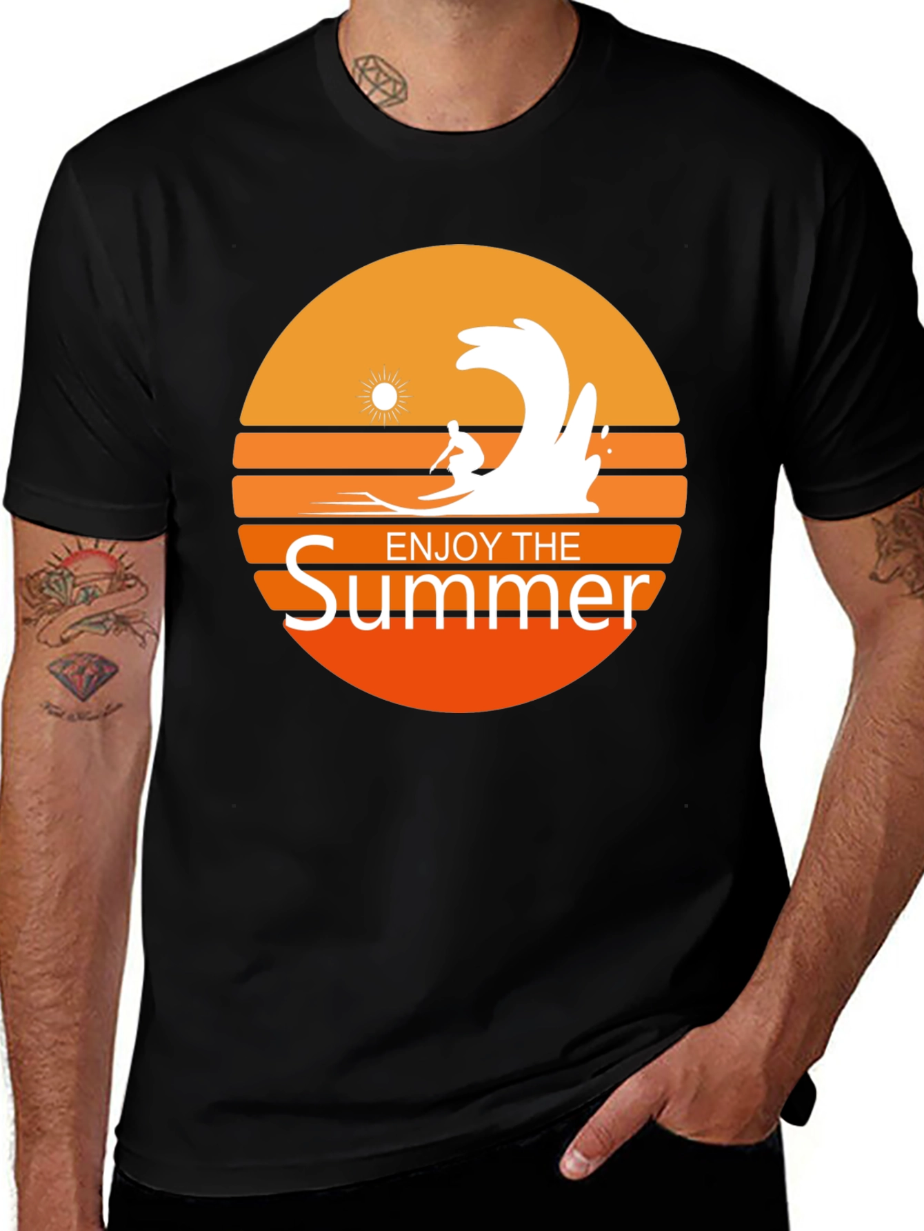 Variant 24 of Enjoy The Summer Surfing Graphic T-Shirt