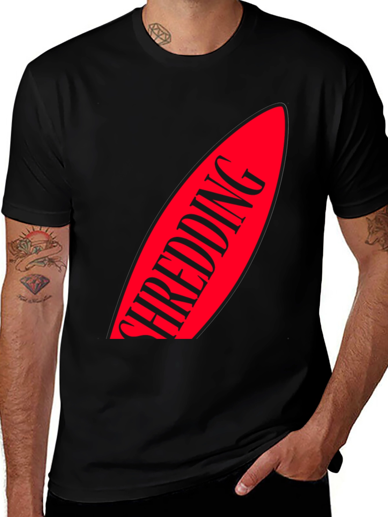 Shredding Surfboard Graphic Tee - Cool Surf Style Shirt