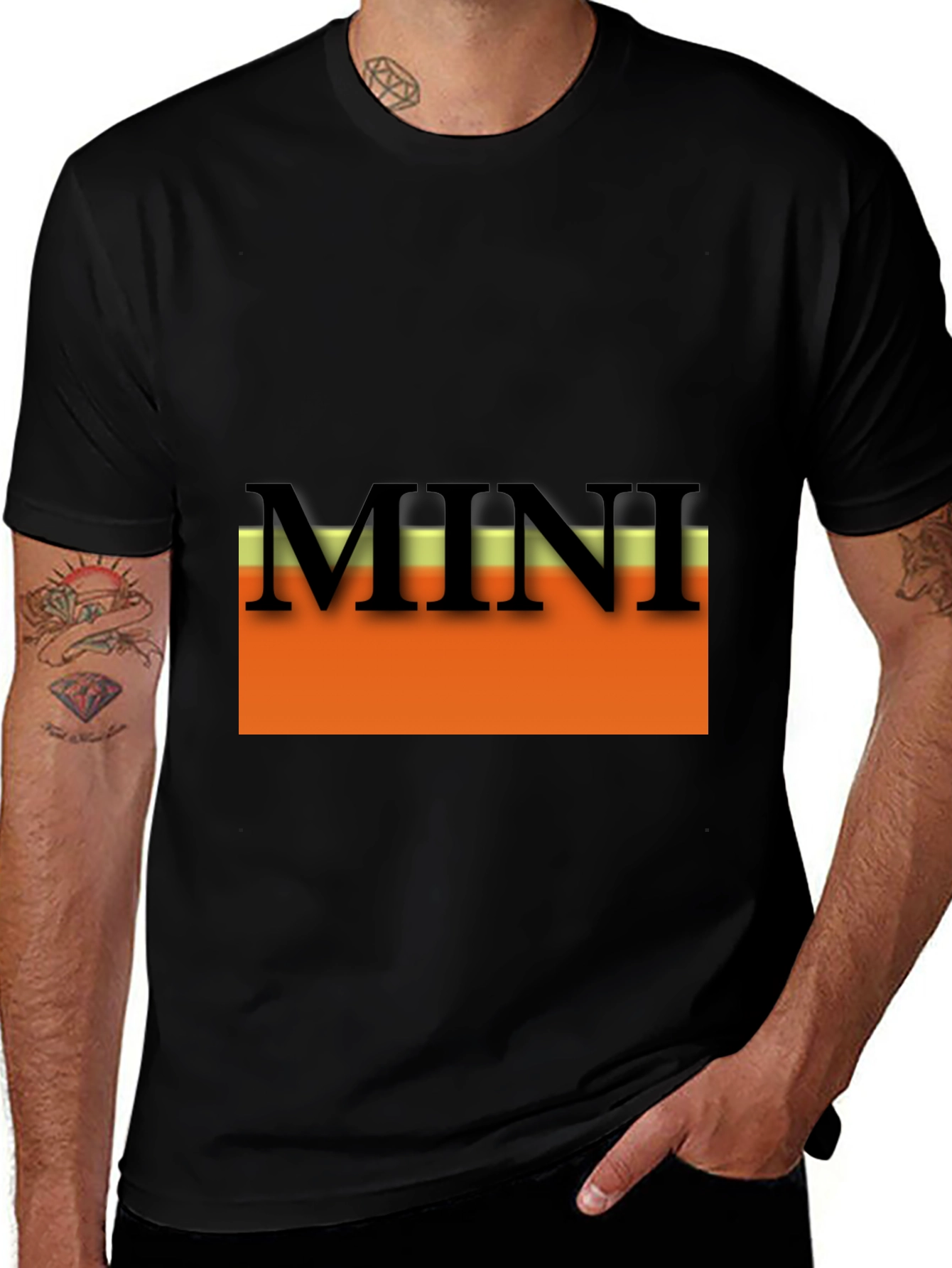 Variant 11 of Retro MINI Graphic Tee - Black Cotton Blend