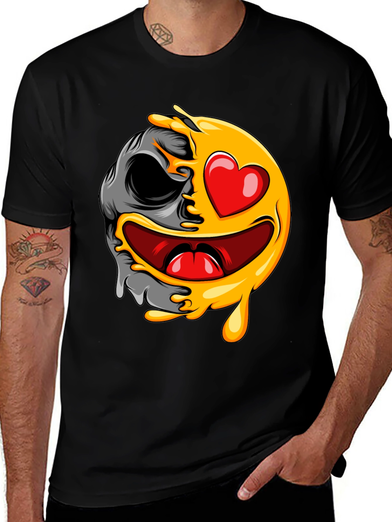 Emoji Skull Graphic Tee - Modern Streetwear