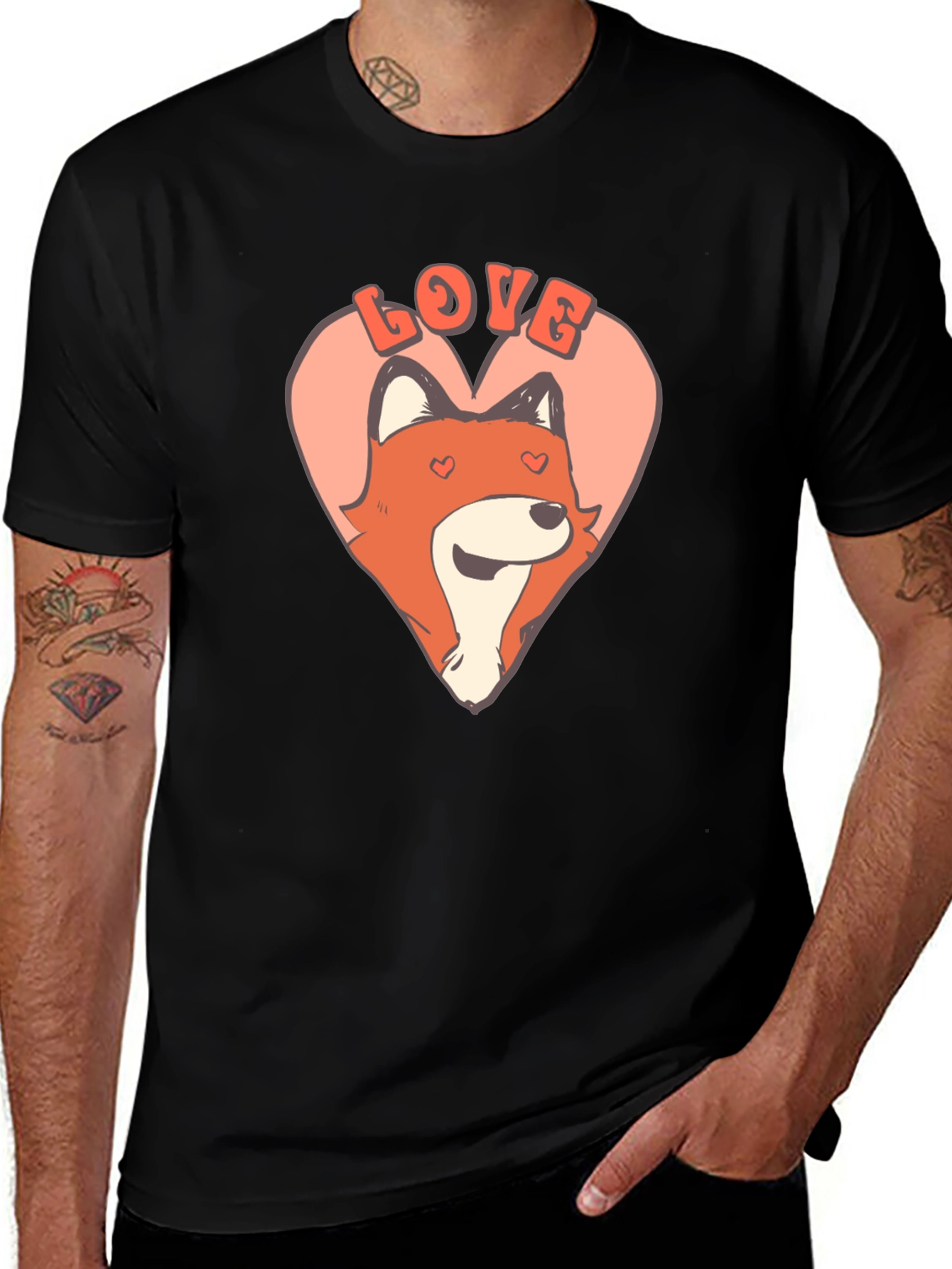 Cute Valentine Fox Graphic Tee