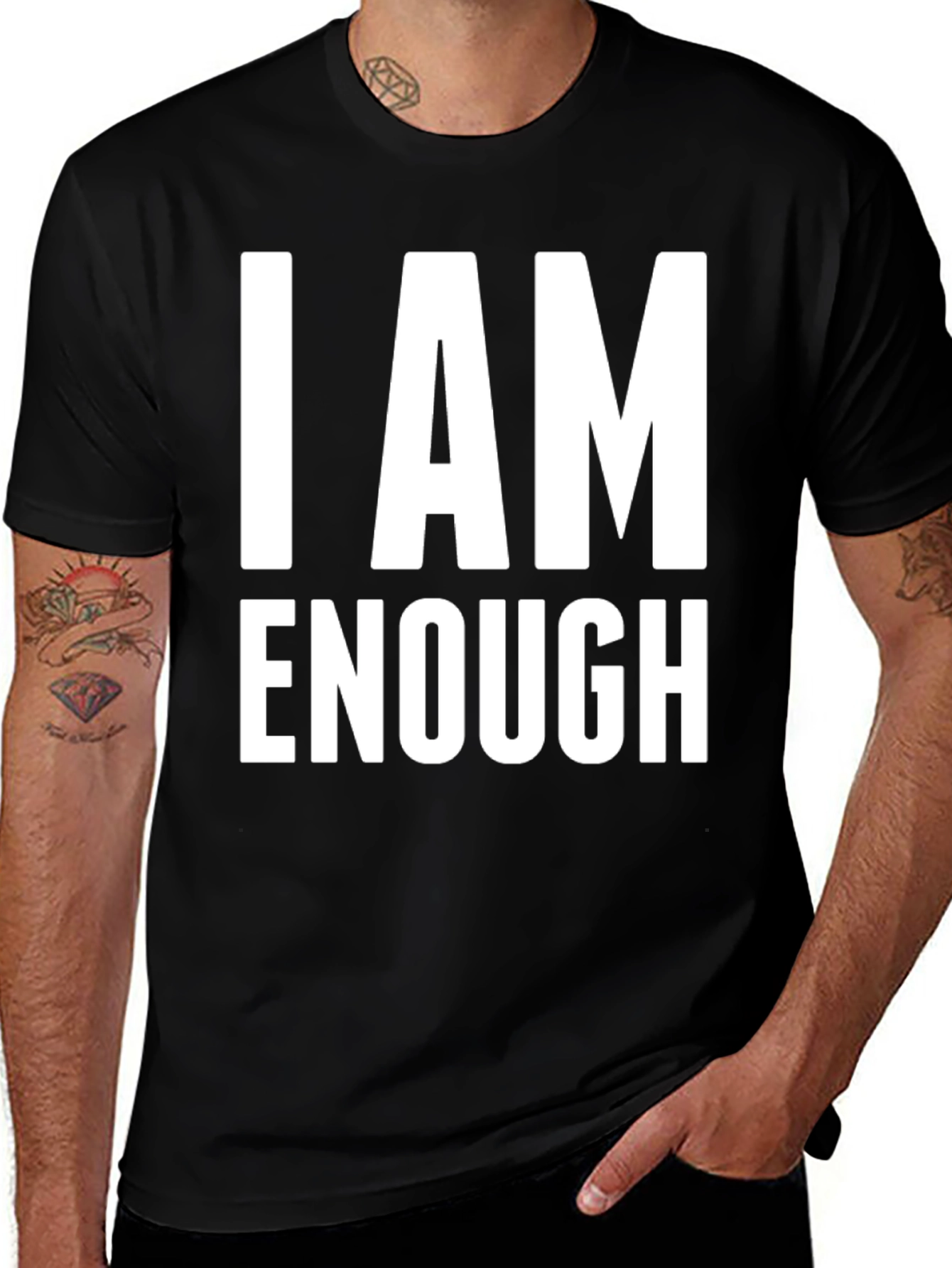 Variant 16 of I Am Enough Graphic Tee - Positive Affirmation Shirt