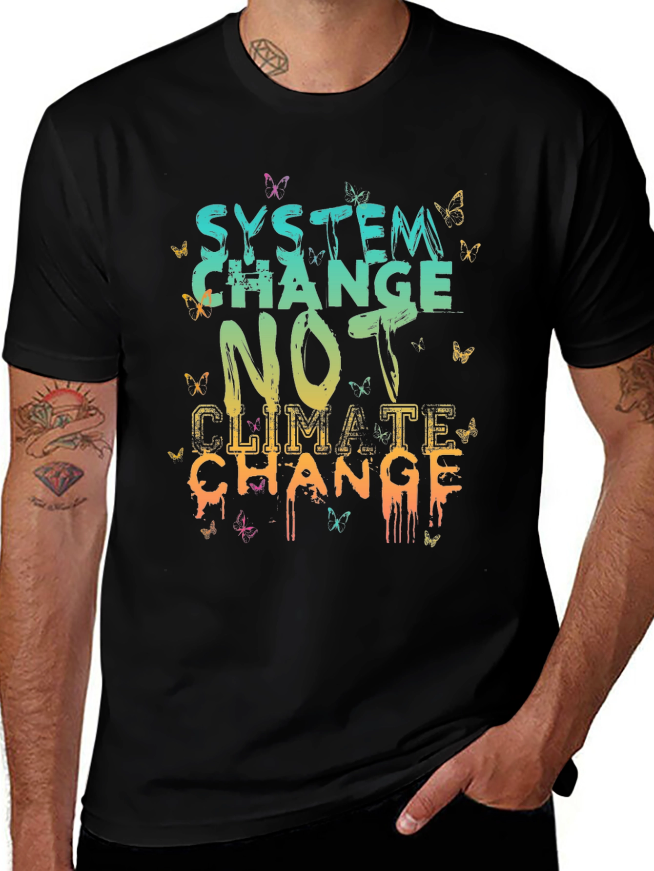 Variant 14 of System Change Graphic Tee - Climate Activism Shirt