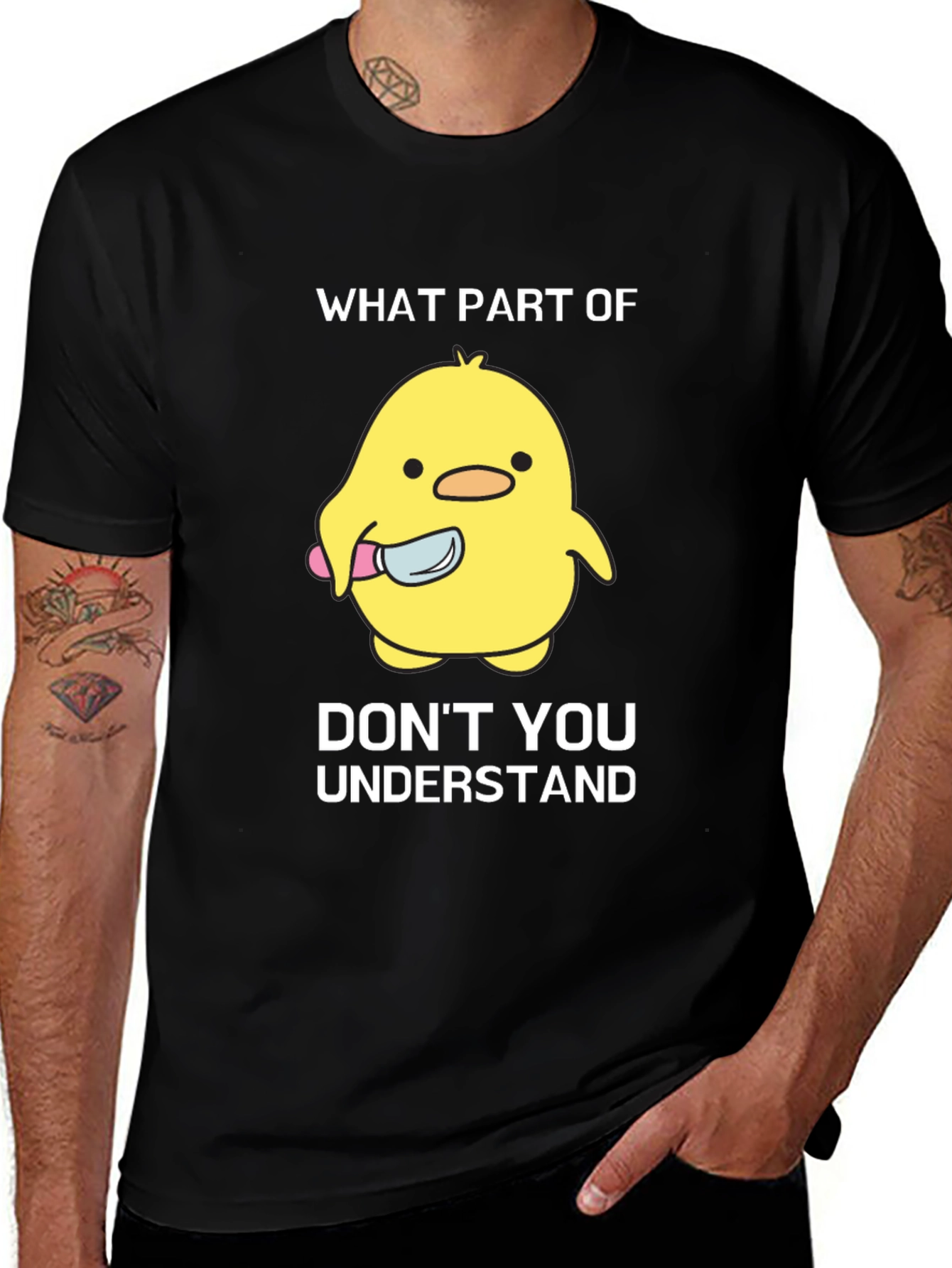 Variant 6 of Funny Chick With Knife T-Shirt - What Part Don't You Understand?