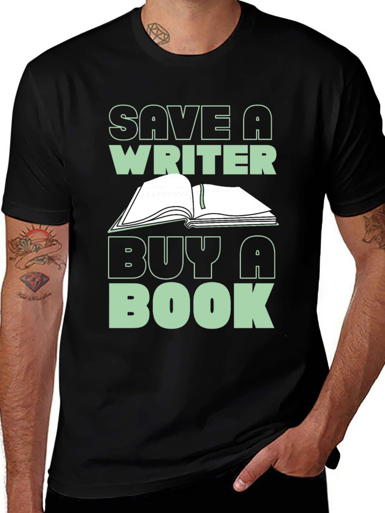 Variant 27 of Save a Writer Buy a Book Graphic Tee
