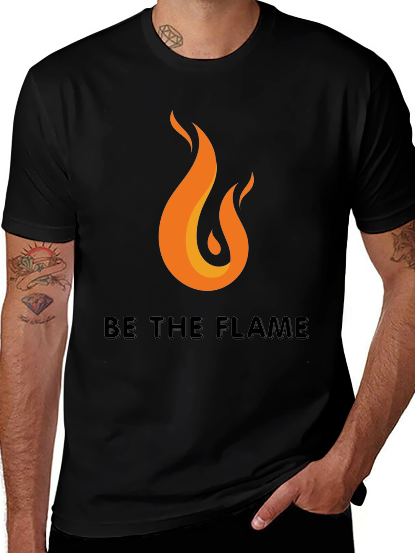 Variant 24 of Be the Flame Graphic Tee - Black