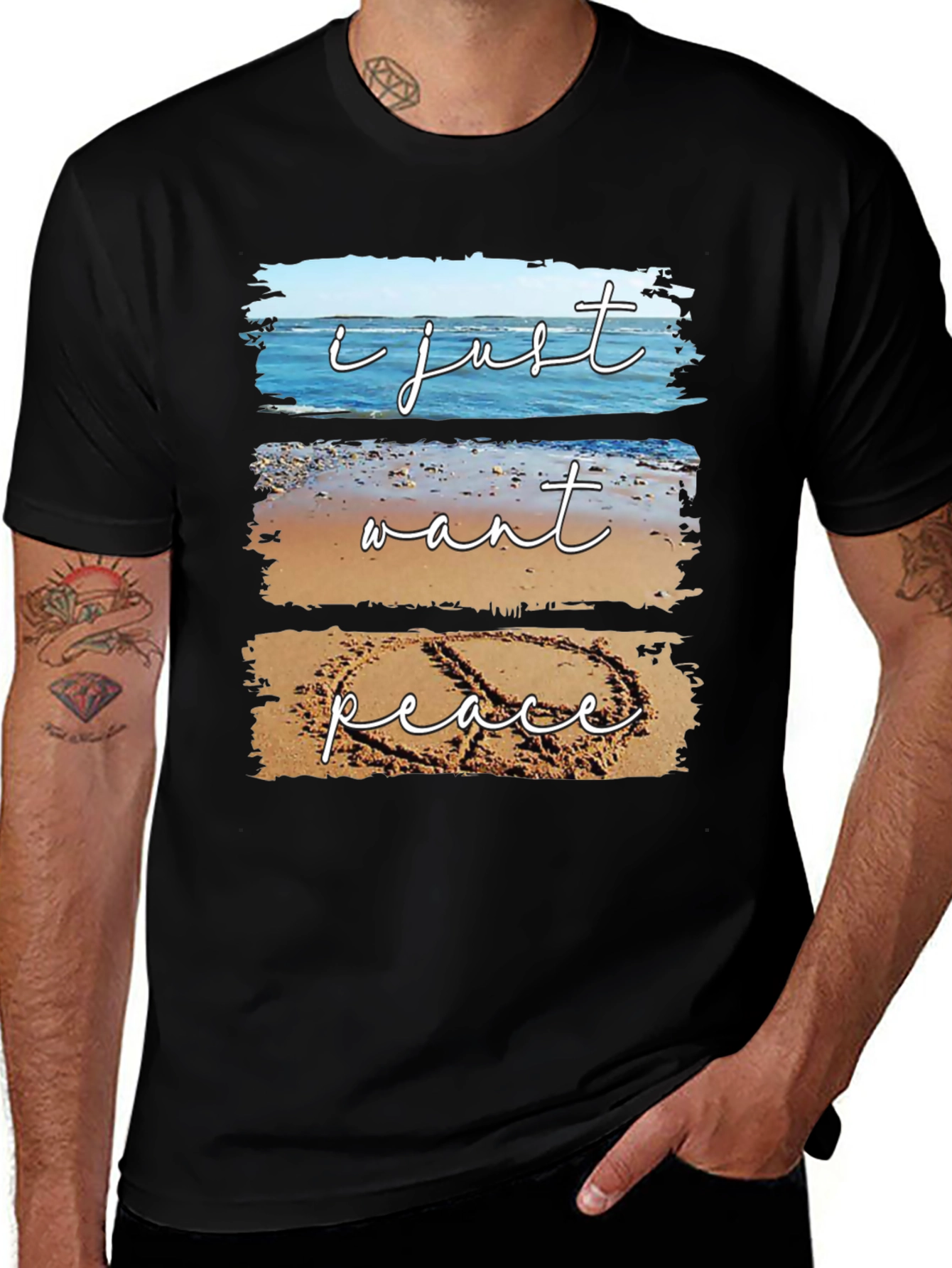 Variant 18 of Peace Beach T-Shirt - Relaxed Coastal Vibes