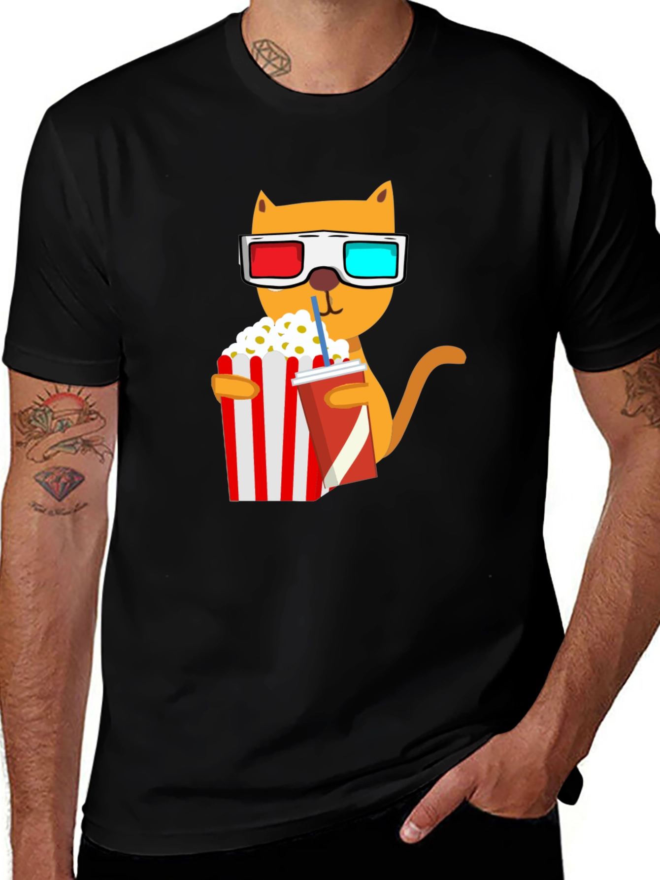 Variant 3 of Movie Cat Graphic Tee