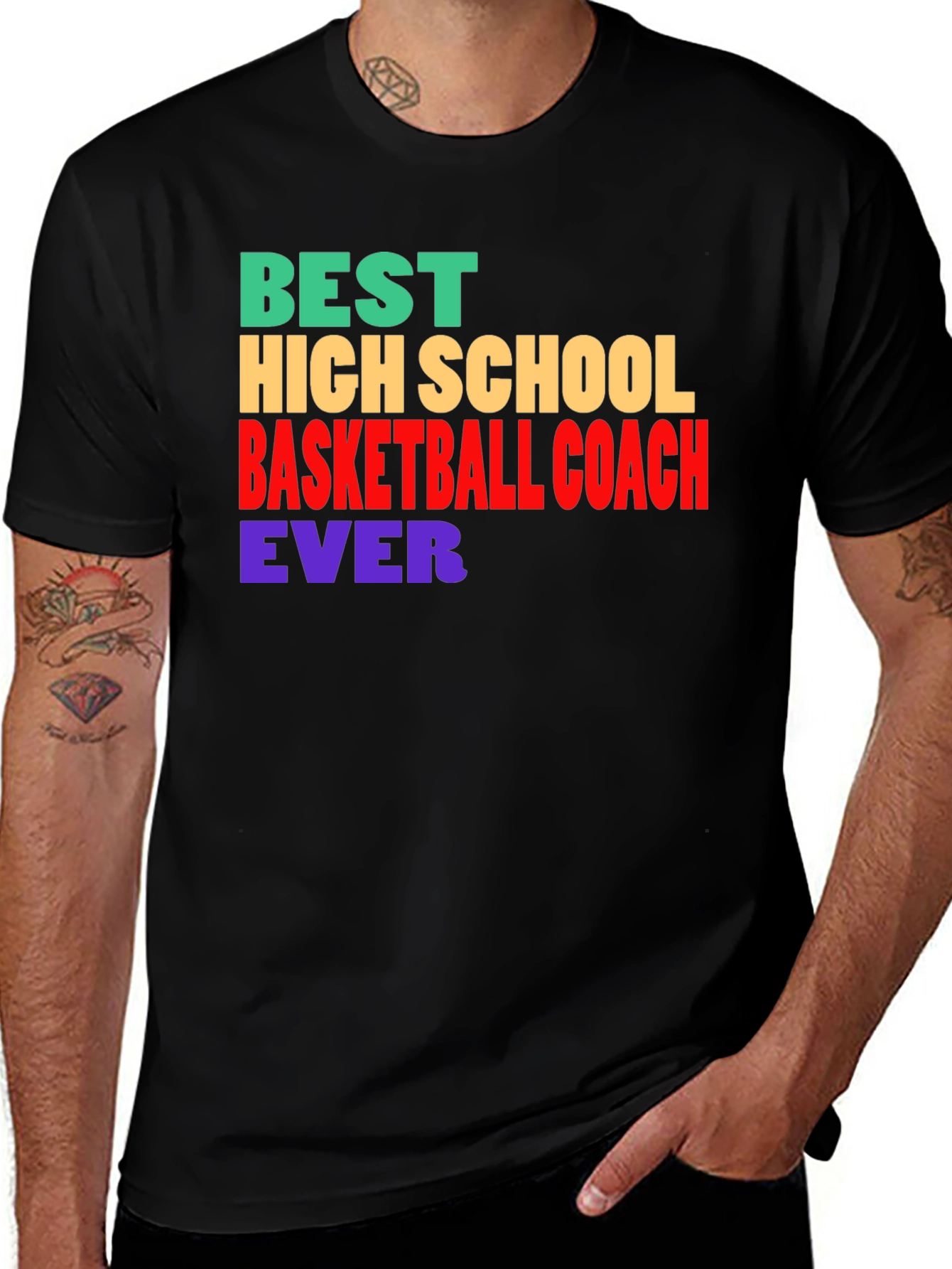Black Best Basketball Coach Ever T-Shirt main image