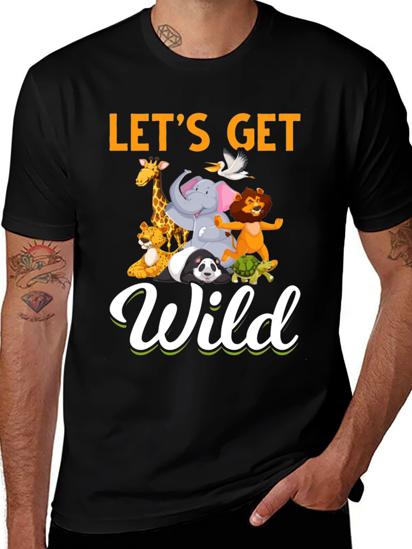 Variant 13 of Let's Get Wild Animal Graphic T-Shirt