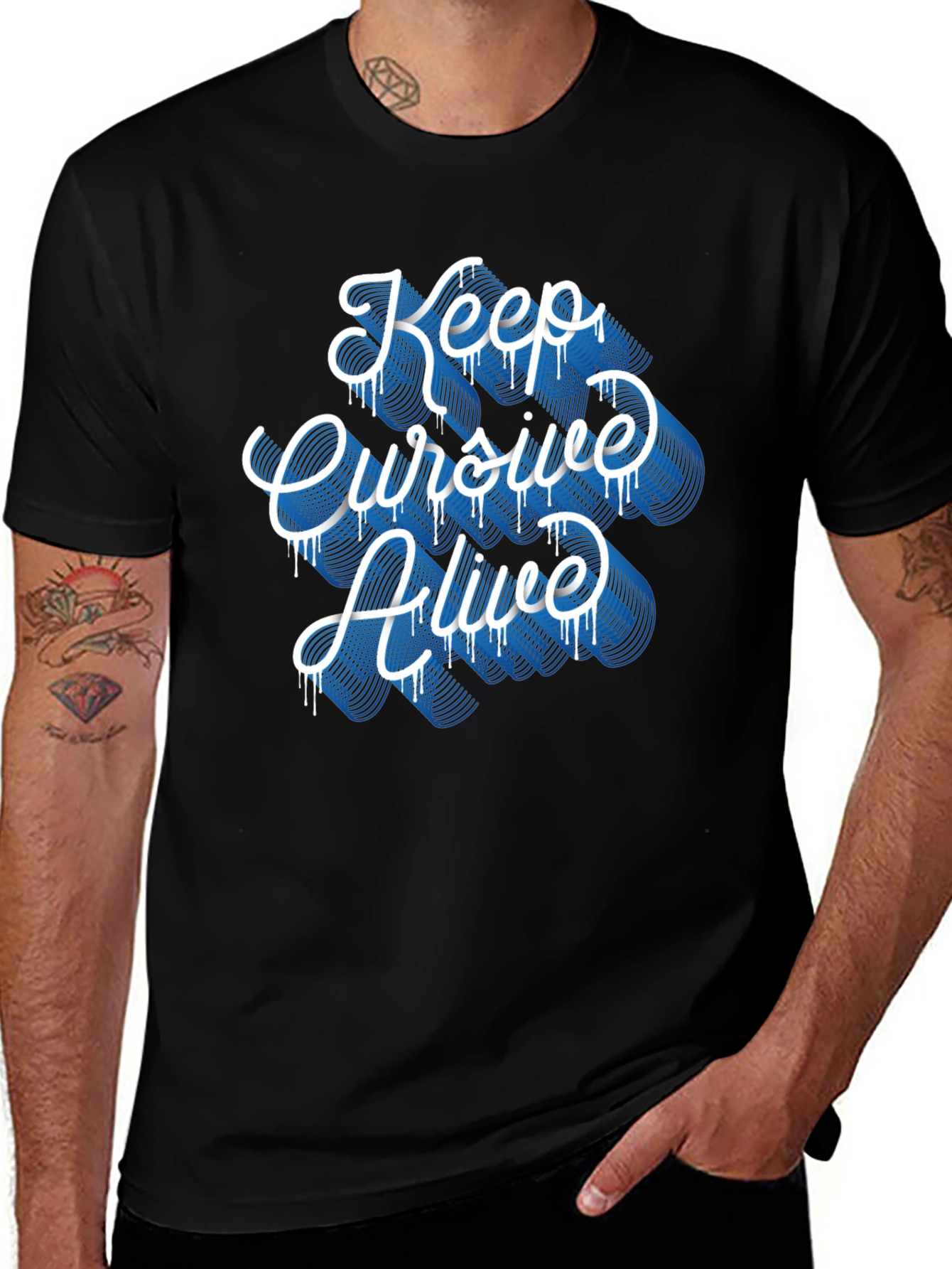 Variant 4 of Keep Cursive Alive Graphic Tee