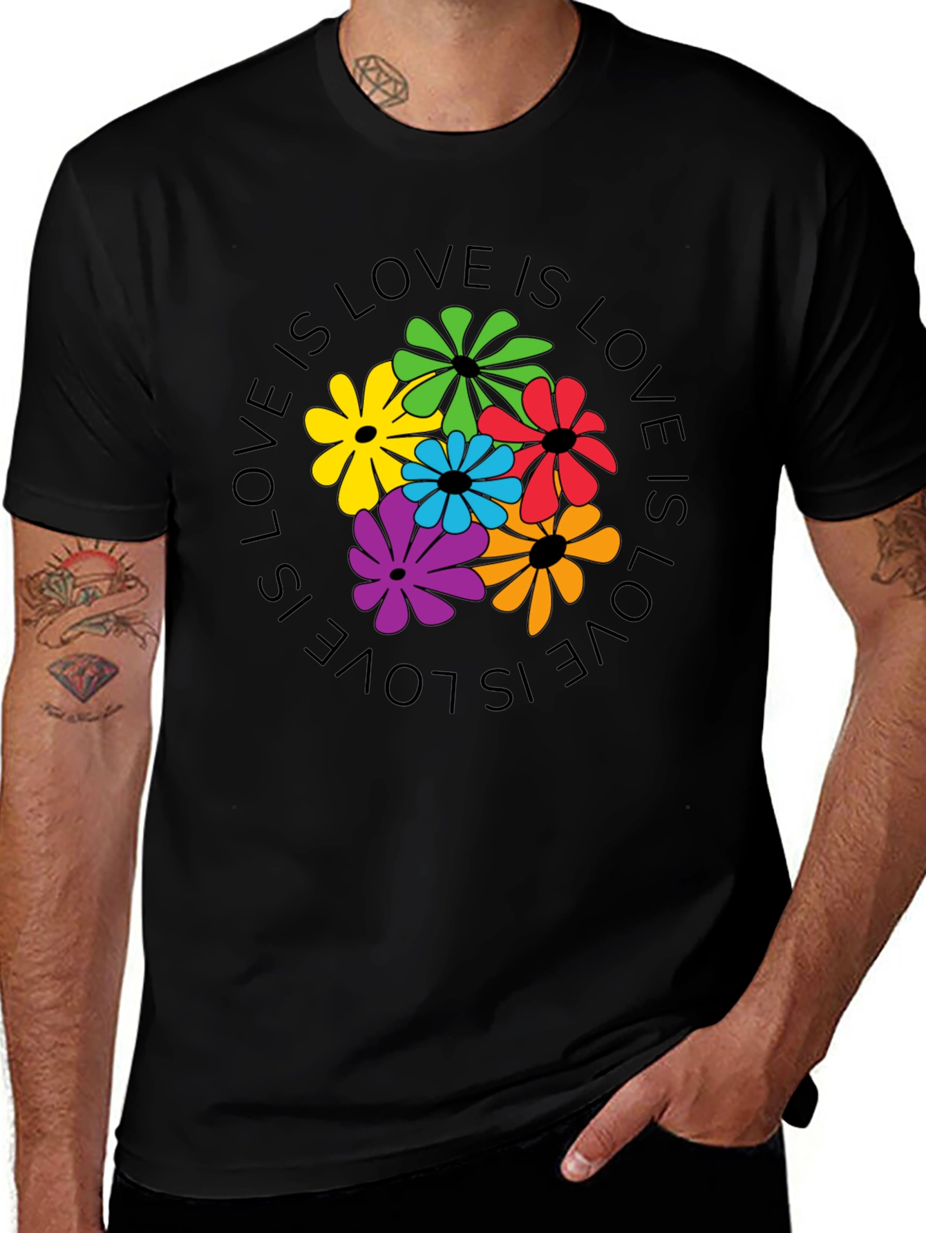 Variant 21 of Love Is Love Floral Graphic Tee