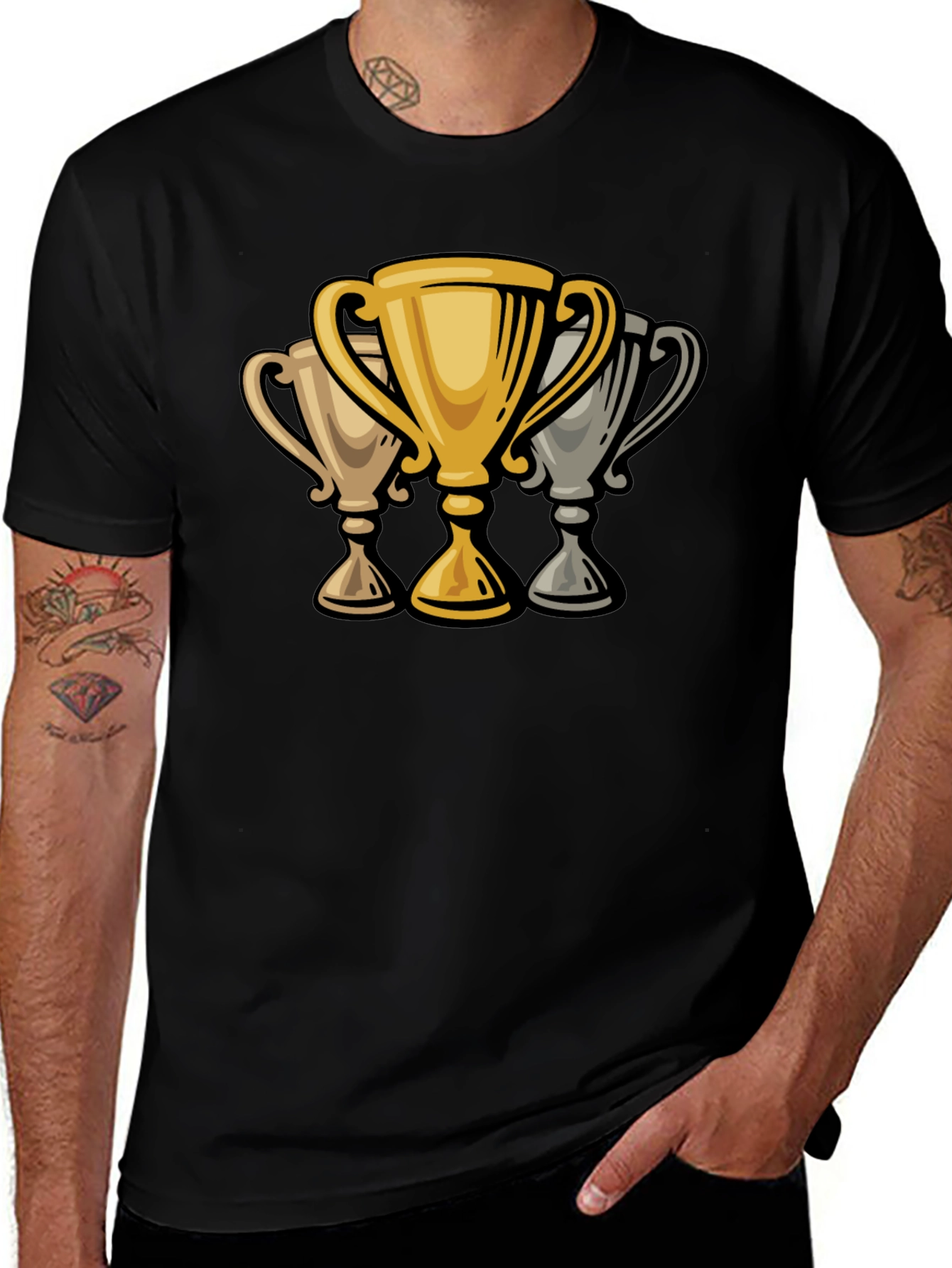 Variant 4 of Trophy Graphic Black T-Shirt