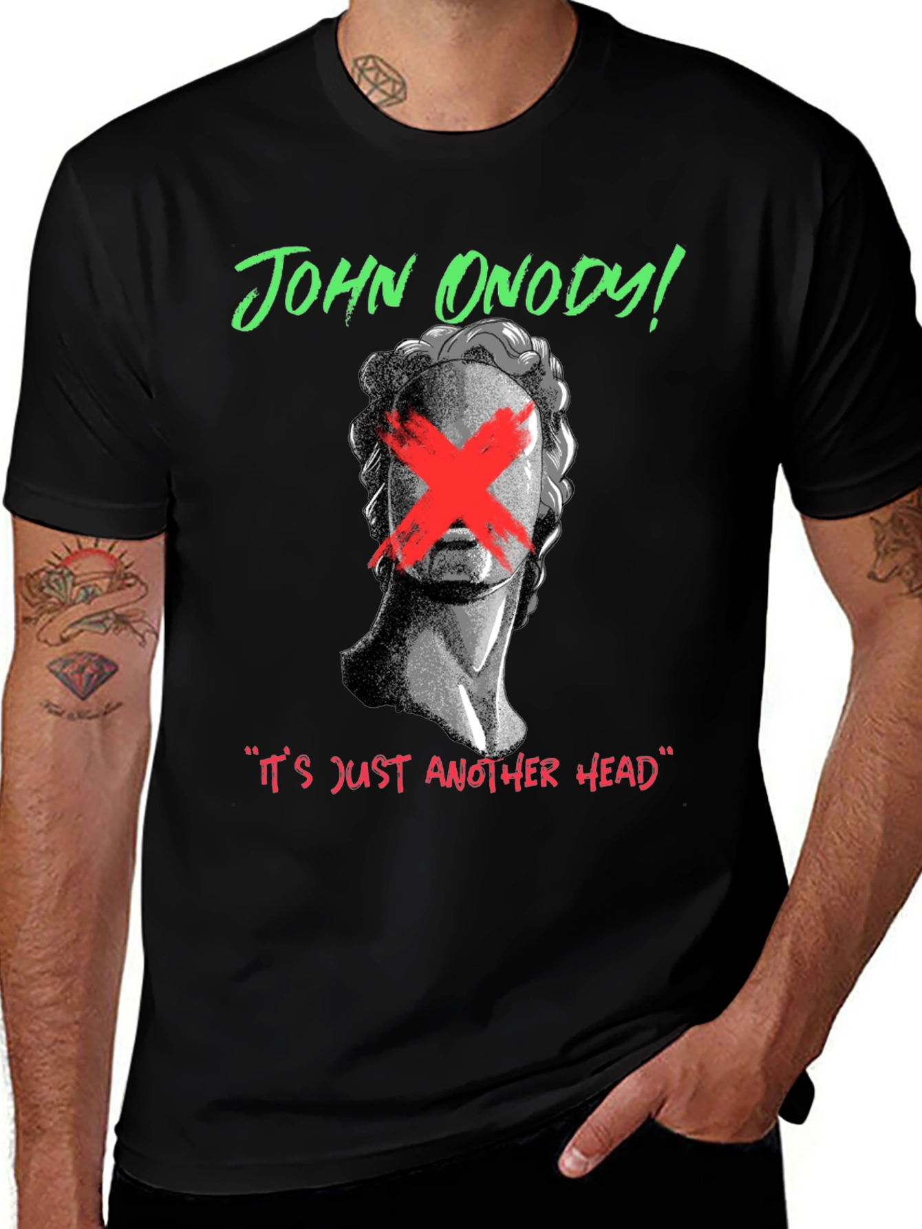 Variant 12 of John Onody! T-Shirt with Head Art
