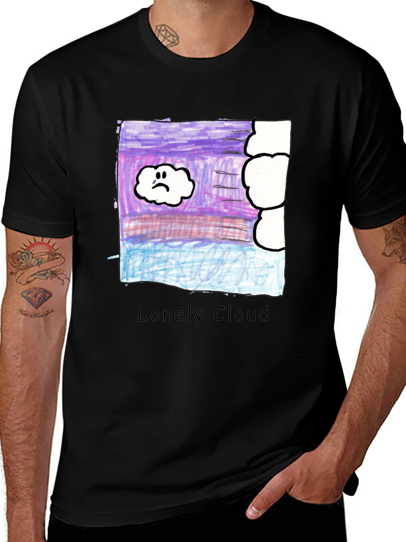 Variant 9 of Lonely Cloud T-Shirt - Whimsical Graphic Tee