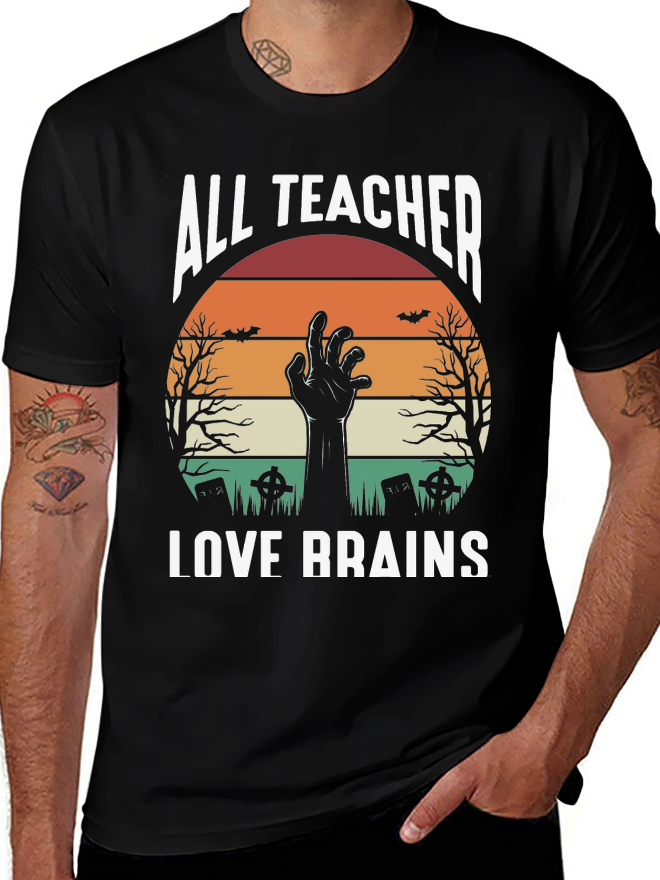 All Teachers Love Brains Halloween T-Shirt