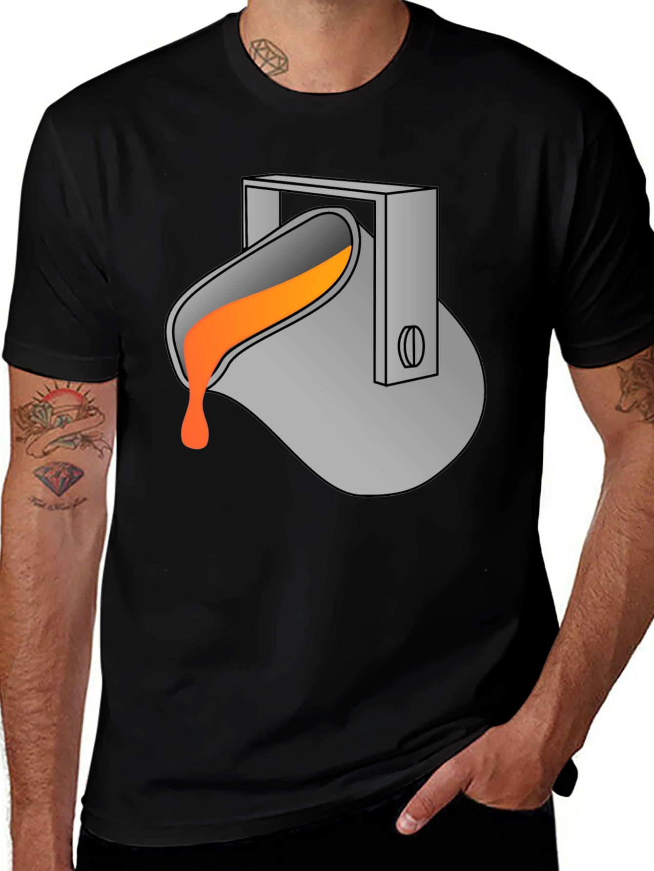 Variant 23 of Molten Metal Pour T-Shirt - Foundry Inspired Tee