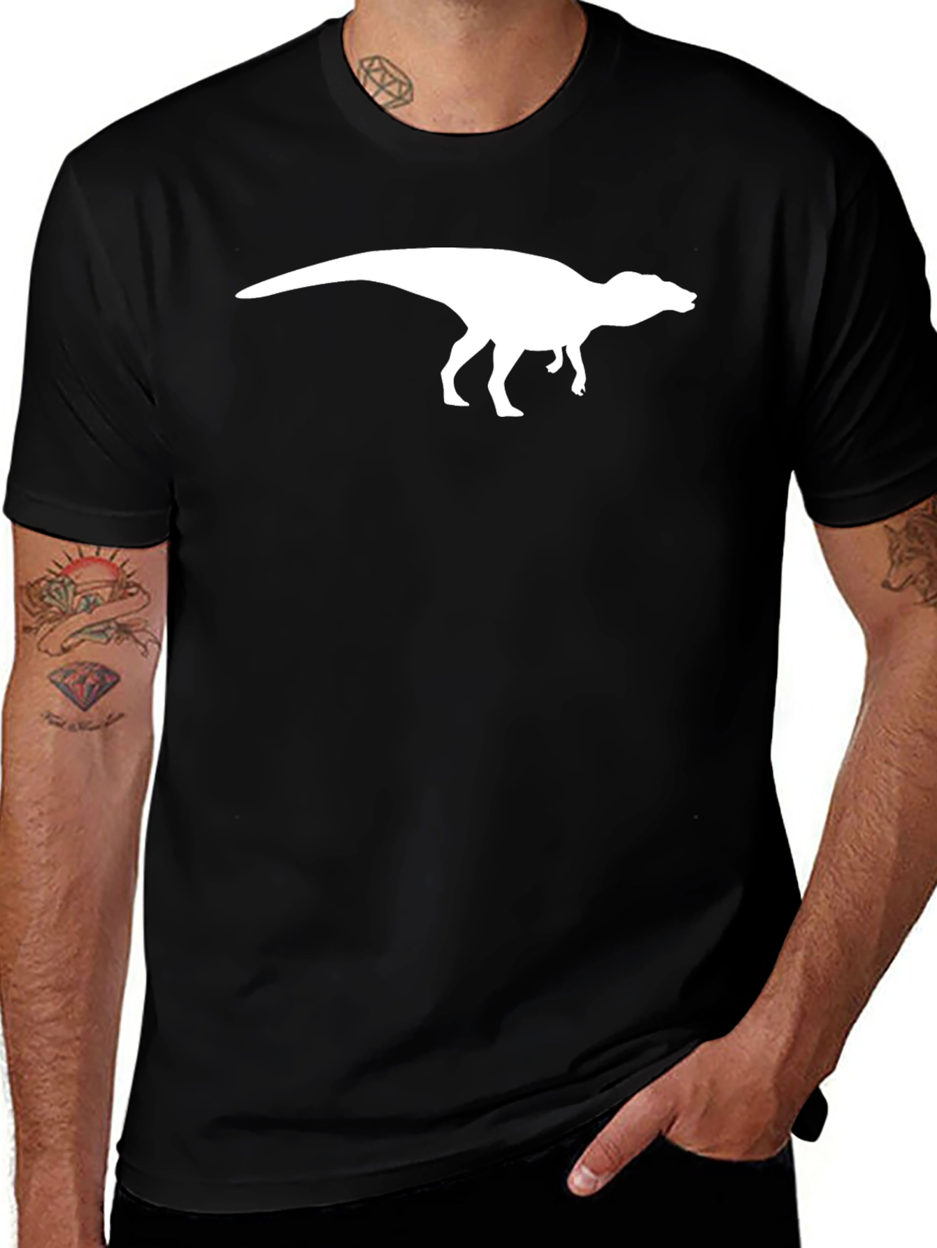 Variant 30 of Dinosaur Graphic T-Shirt - Black