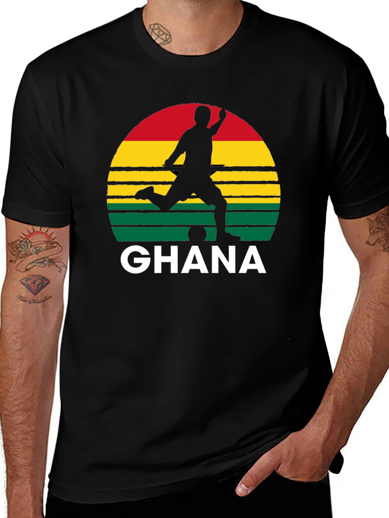 Ghana Soccer Silhouette Graphic Tee