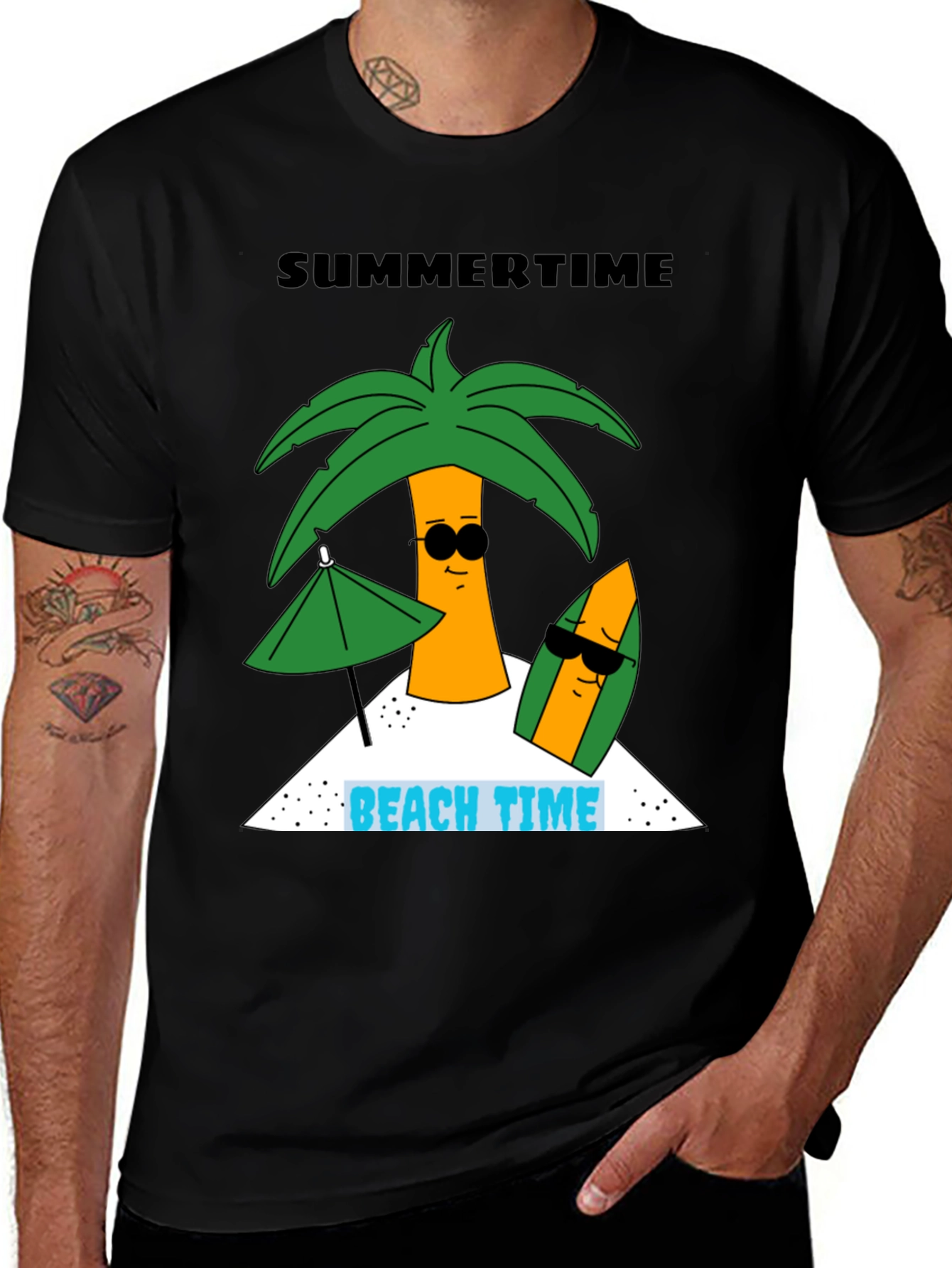 Variant 7 of Summertime Beach Time Graphic Tee