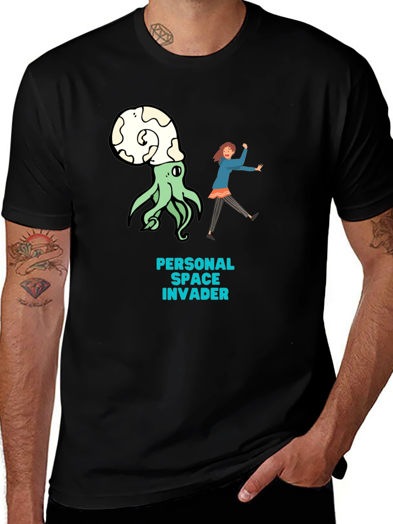 Variant 2 of Personal Space Invader Graphic Tee