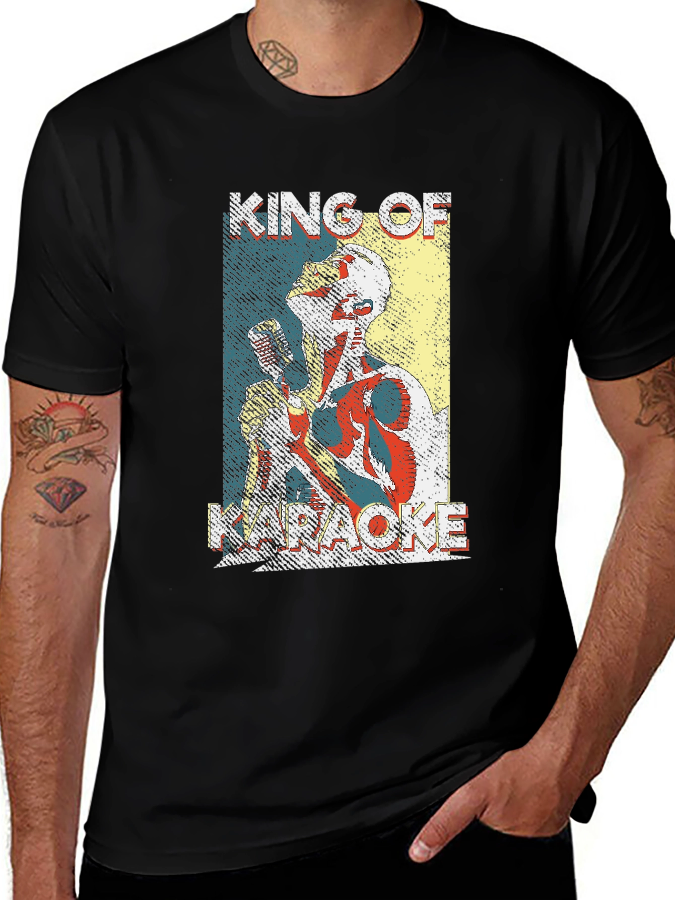 Variant 26 of King of Karaoke Black T-Shirt