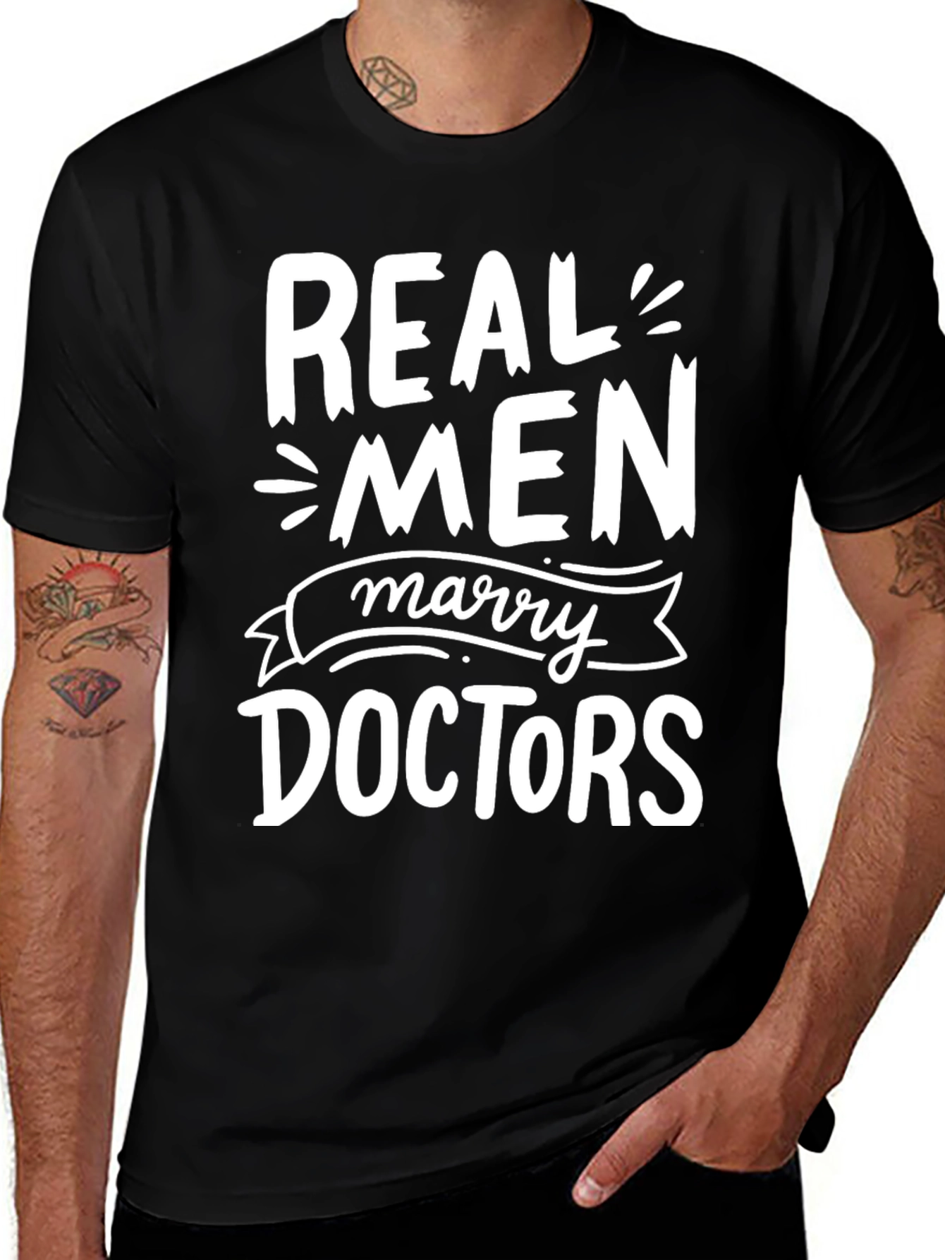 Variant 10 of Real Men Marry Doctors Graphic Tee