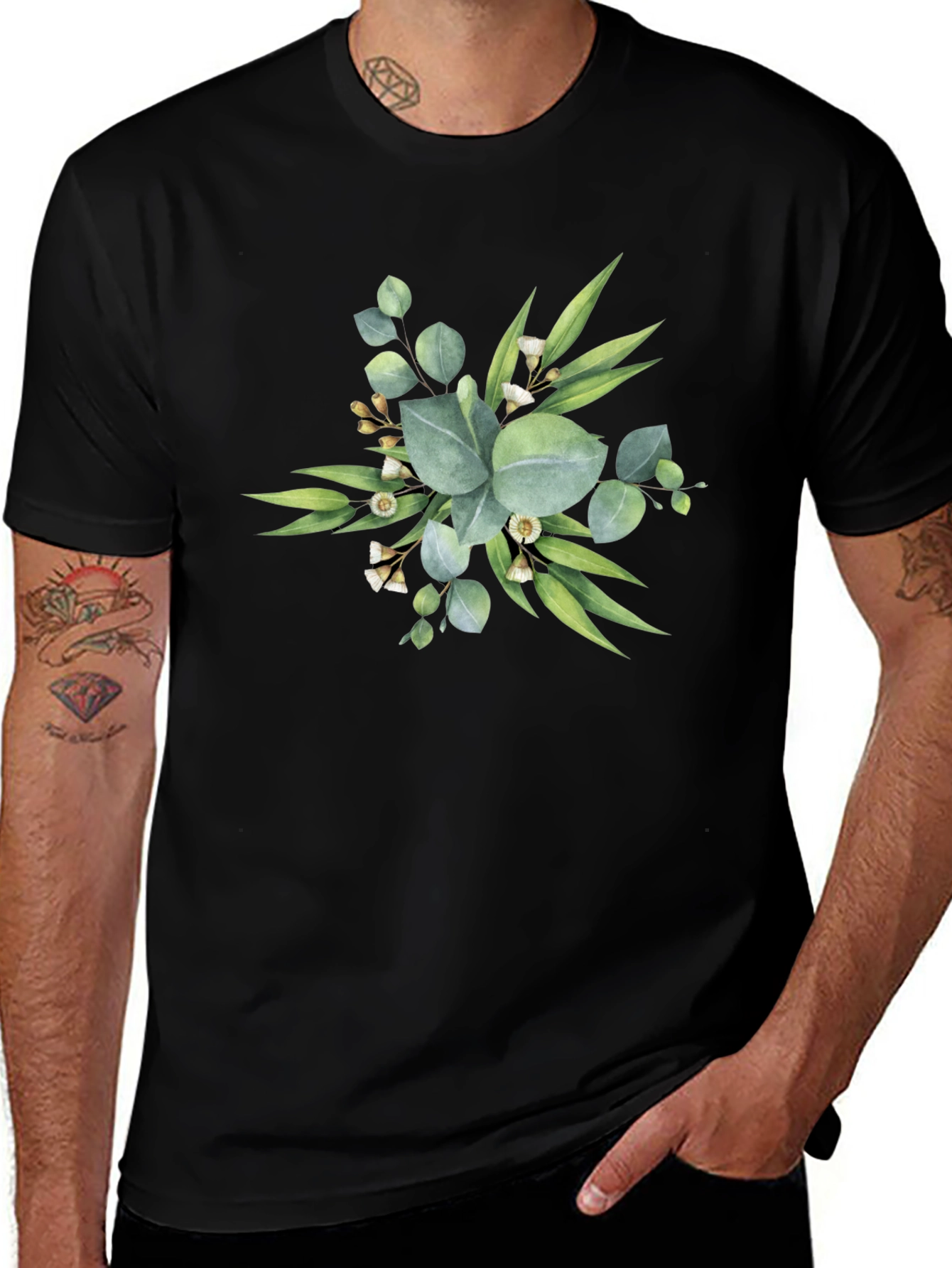 Botanical Black T-Shirt