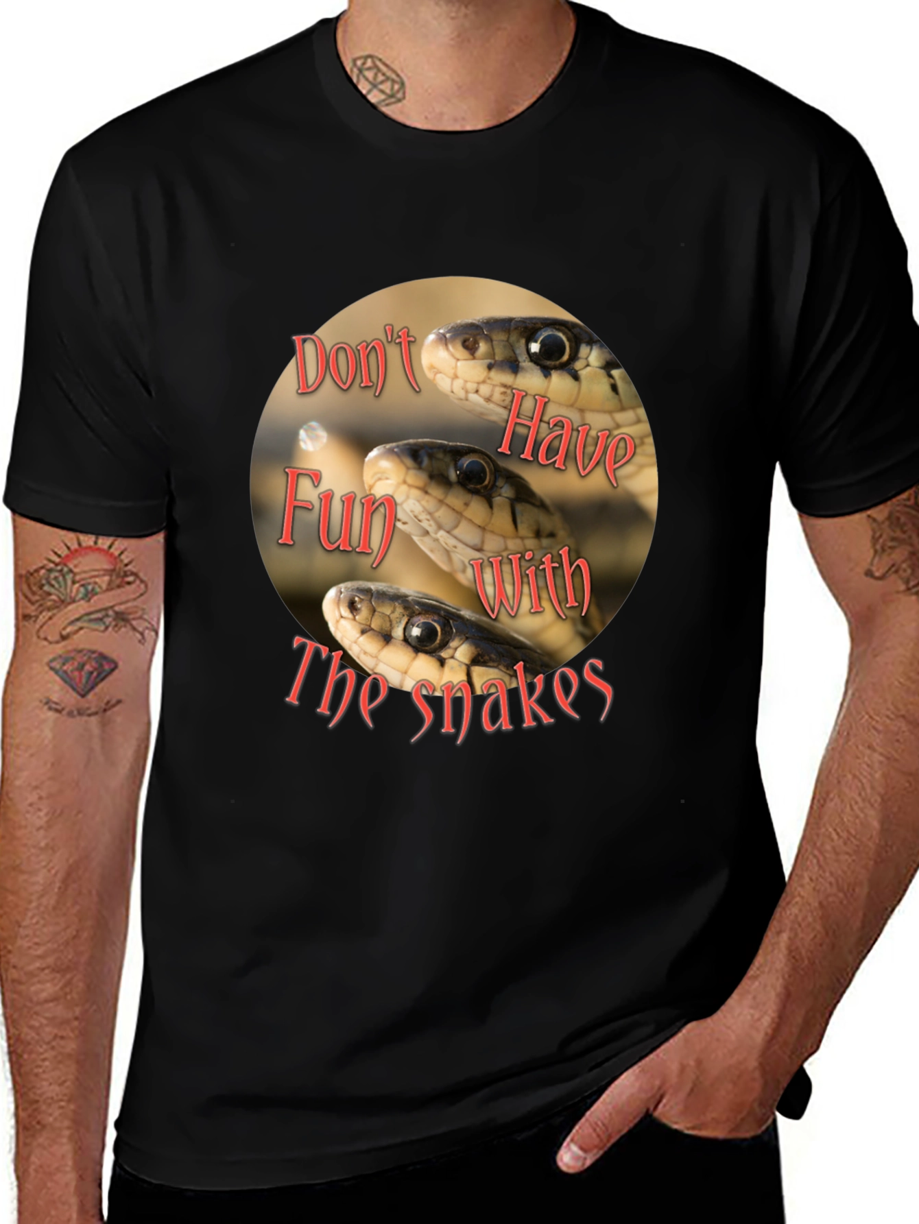 Variant 25 of Snakes Graphic Print T-Shirt - Don't Have Fun