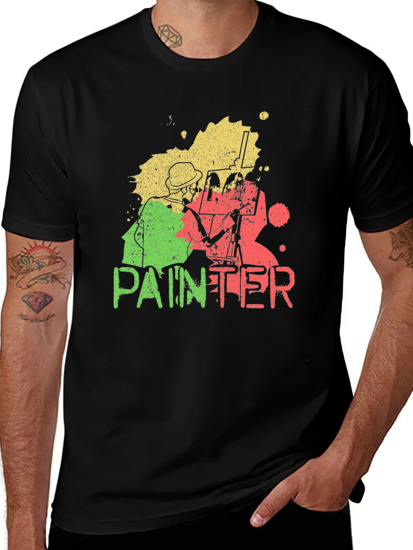Variant 5 of Painter T-Shirt - Colorful Artistic Design