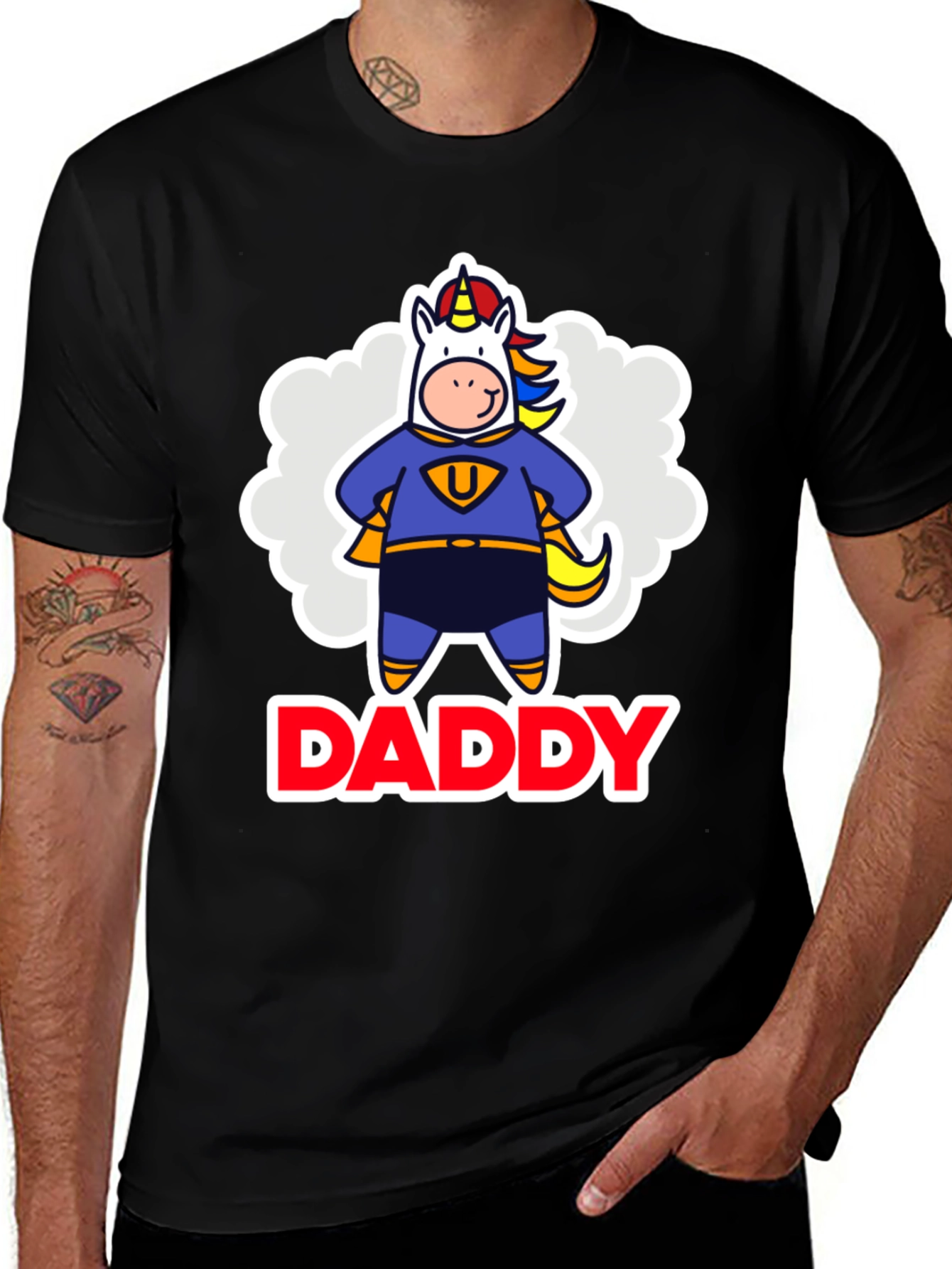 Variant 16 of Superhero Daddy Unicorn T-Shirt Funny Dad Gift