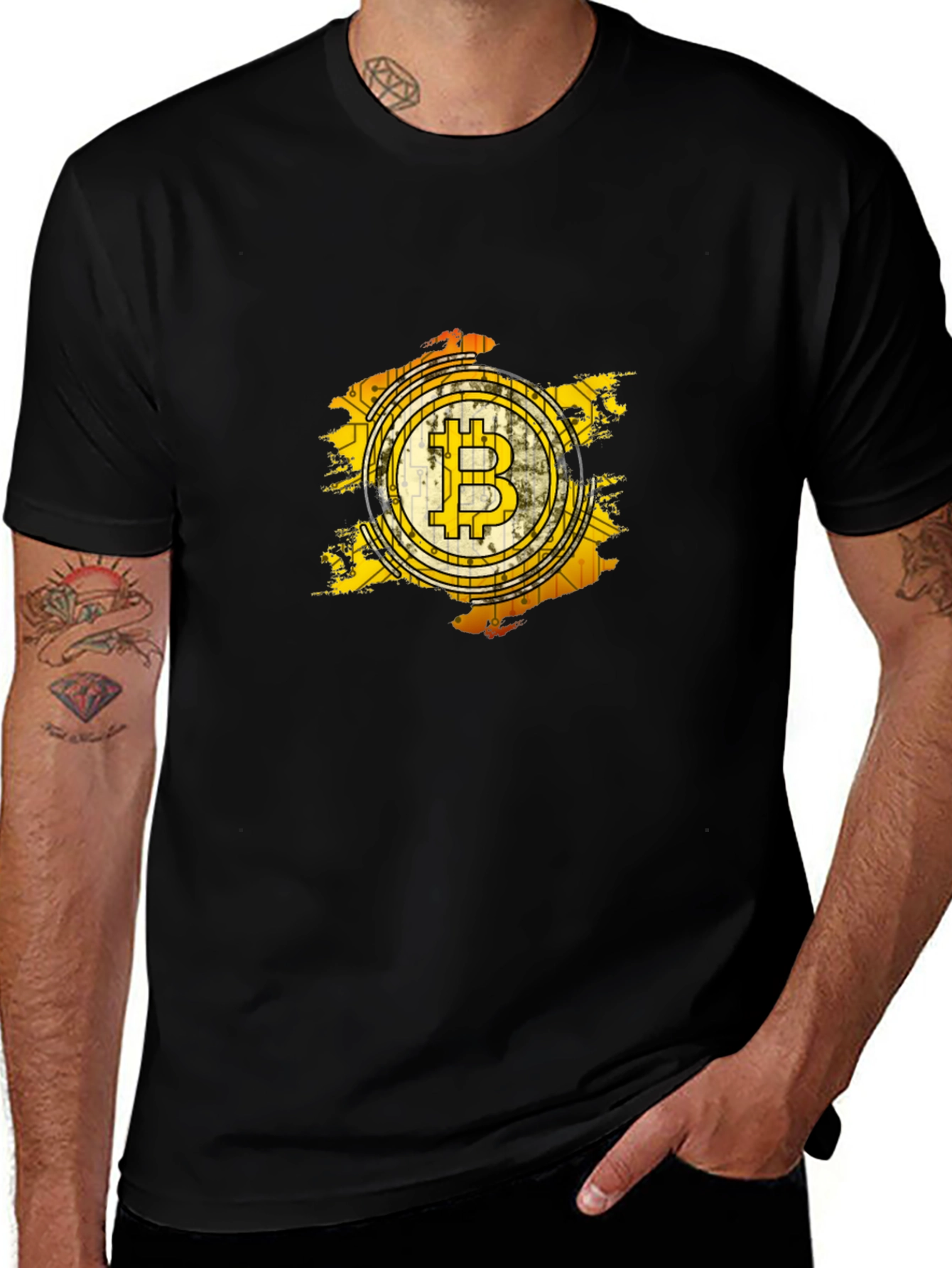 Black Bitcoin Graphic Tee - Crypto Enthusiast T-Shirt main image