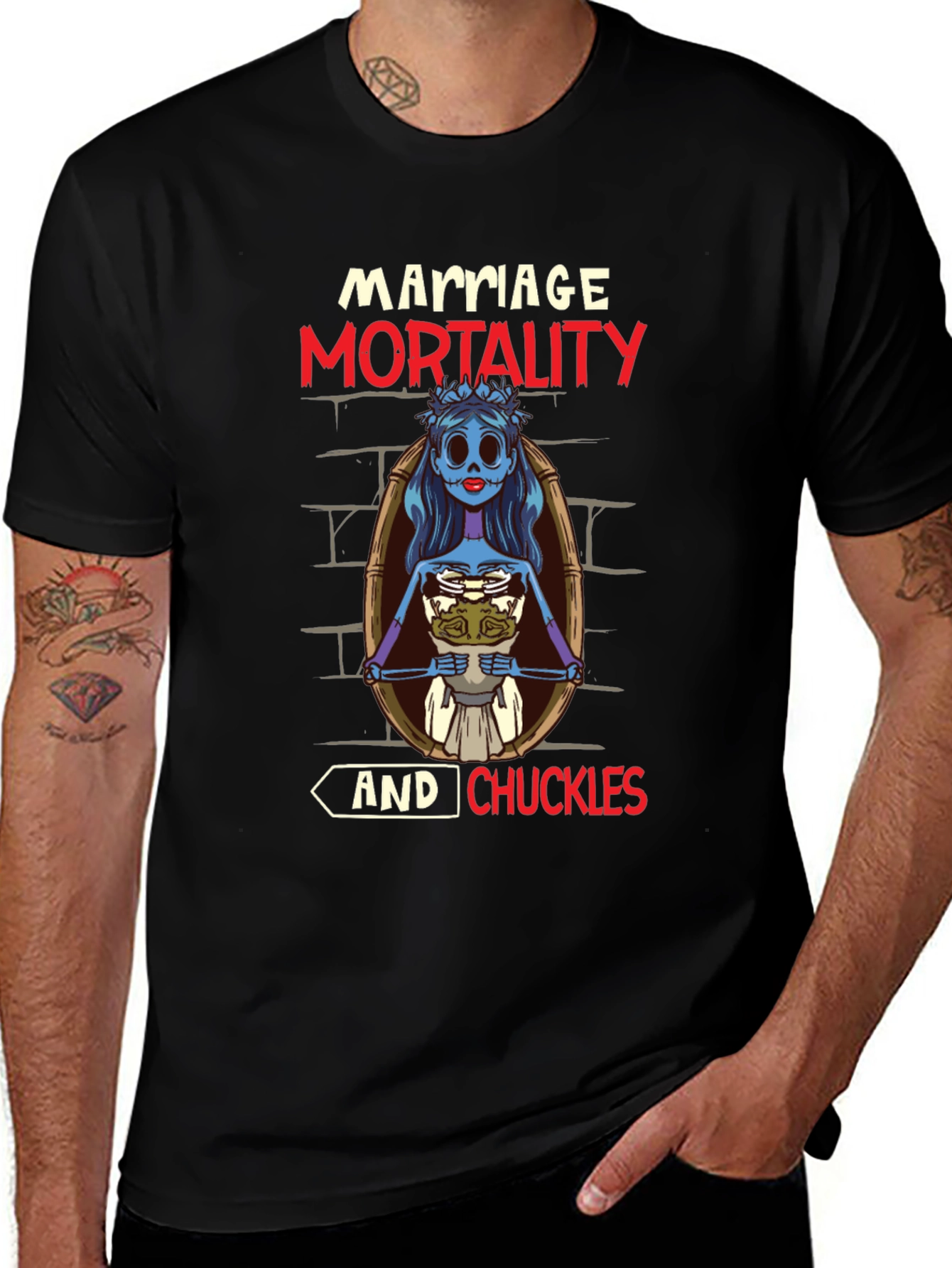 Variant 13 of Marriage Mortality & Chuckles T-Shirt