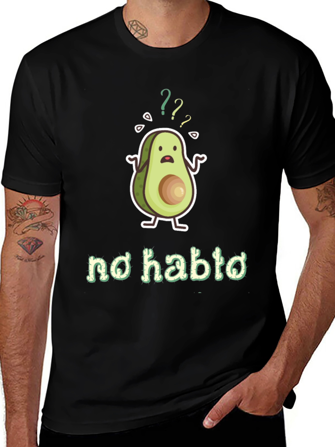 Variant 20 of No Hablo Avocado T-Shirt - Funny Graphic Tee