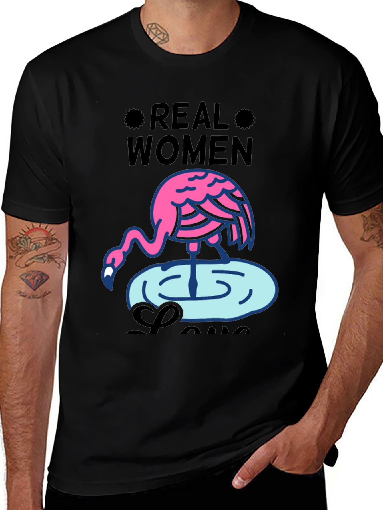 Variant 9 of Real Women Love Flamingos Graphic T-Shirt