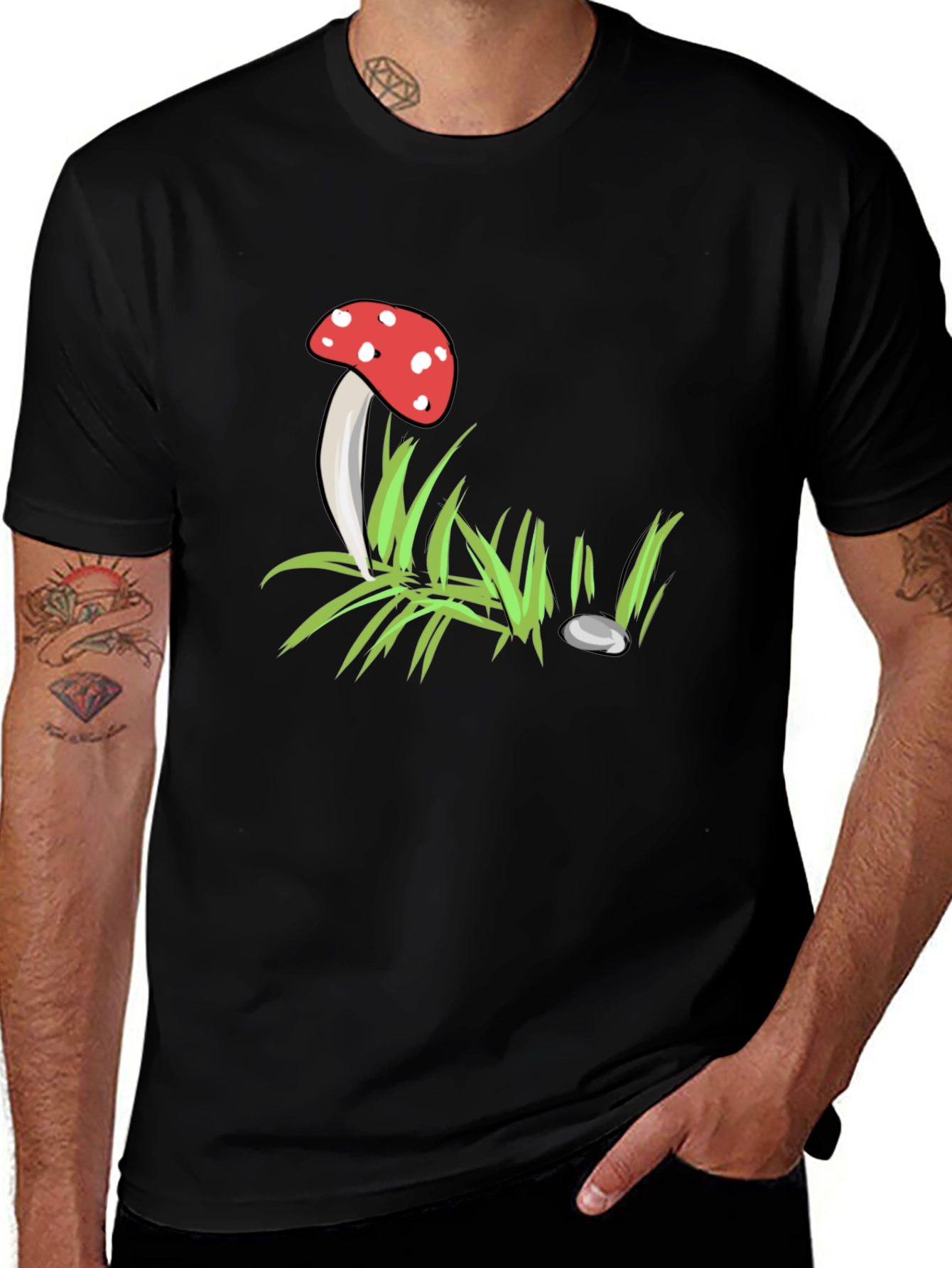 Variant 4 of Mushroom Graphic Tee - Nature Inspired Design
